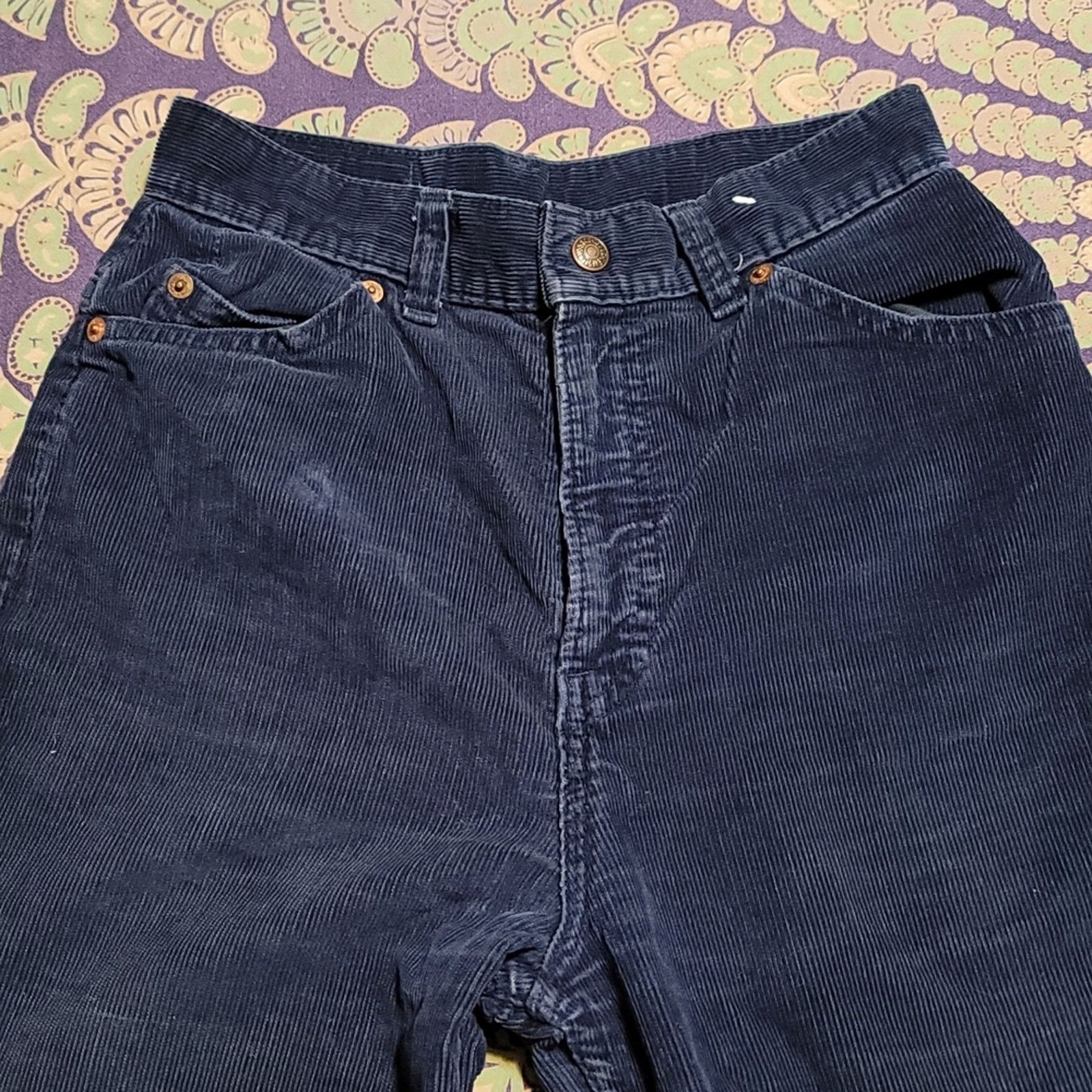 Levi's Rare Vintage Big E Levi's Straight Leg High Waist Corduroy Size 28" / US 6 / IT 42 - 1 Thumbnail