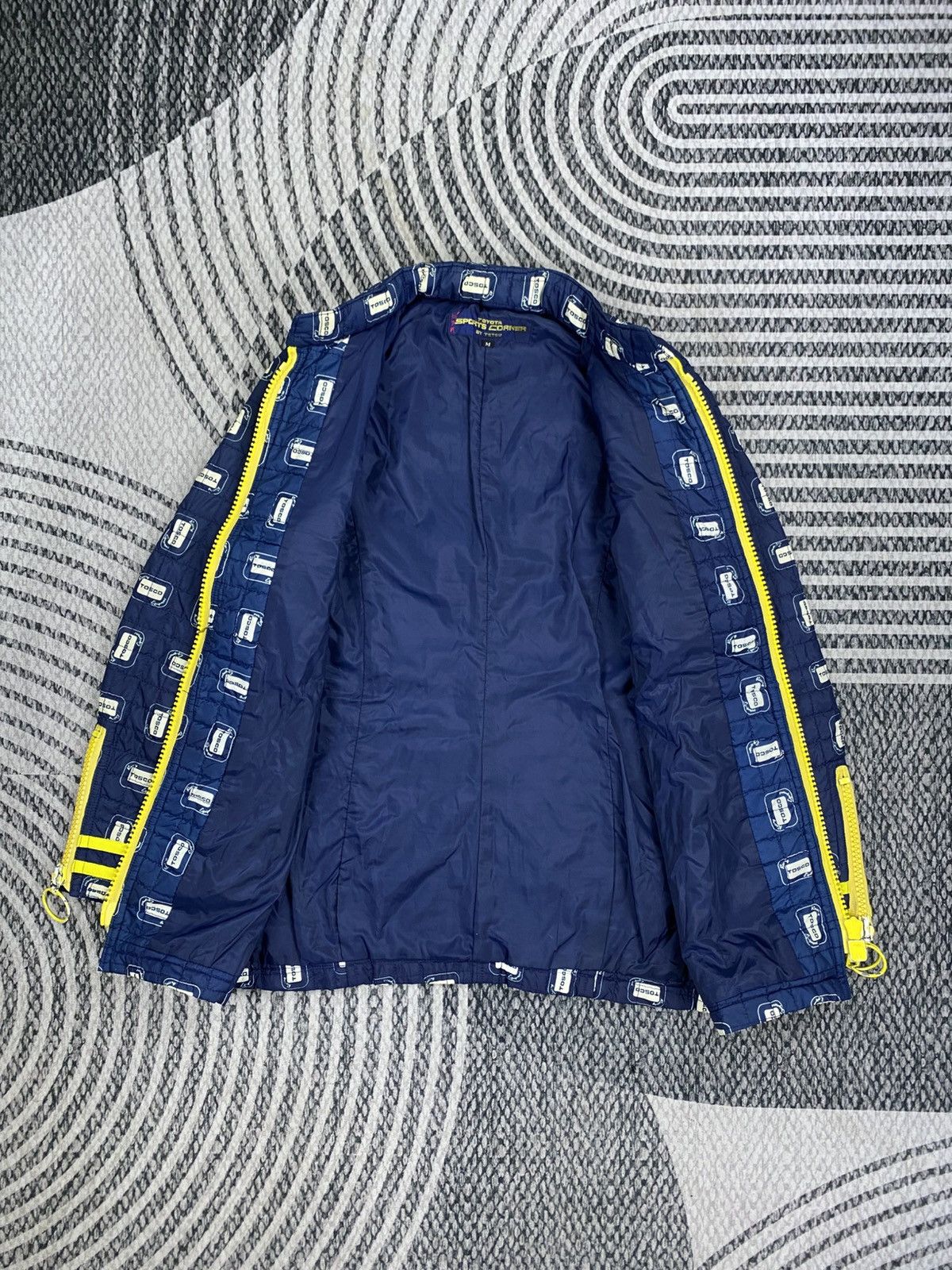 Japanese Brand Vtg Toyota Sport Corner By Tetsu Navy Quilted Zip Jacket Size US S / EU 44-46 / 1 - 6 Thumbnail