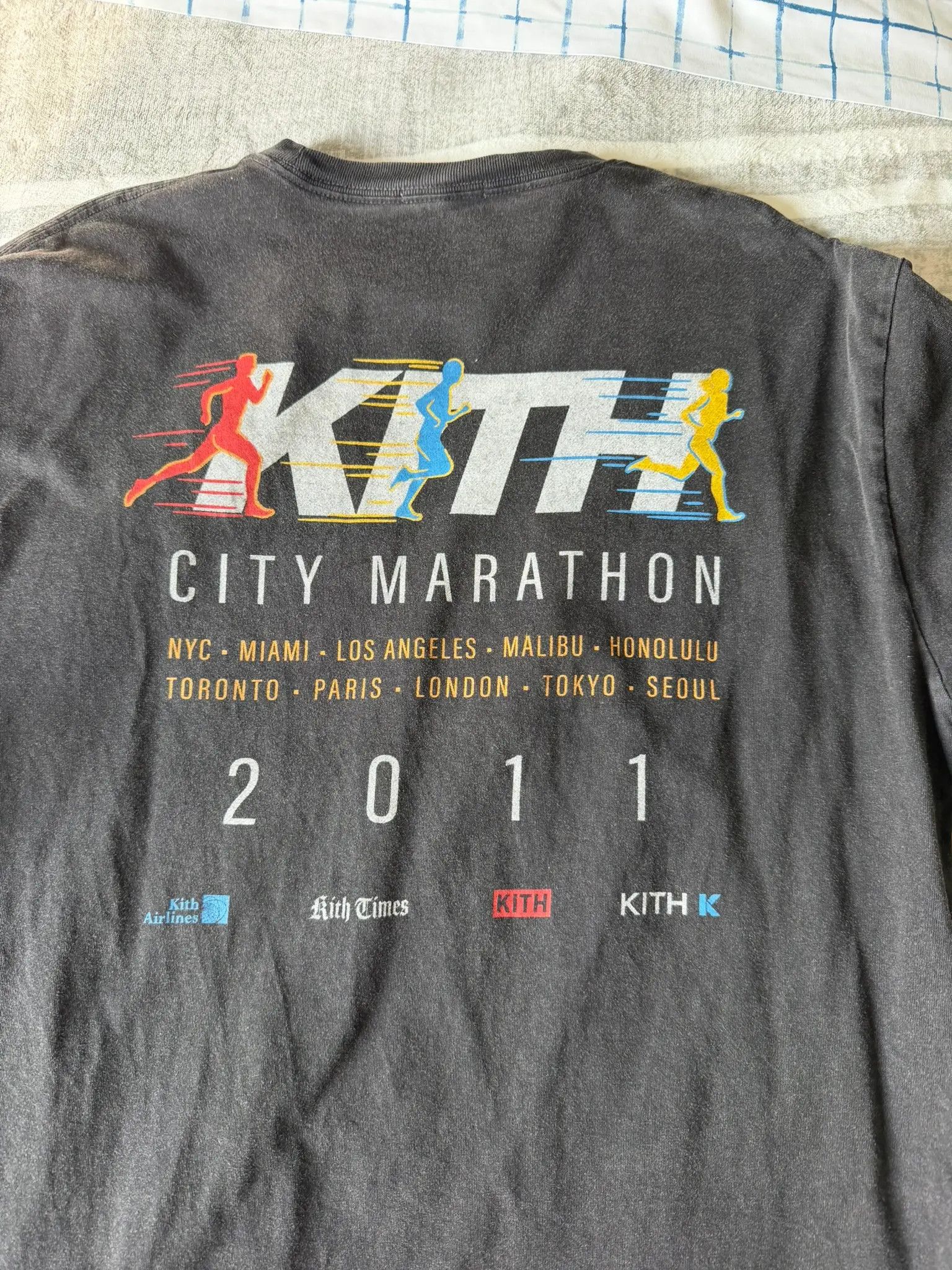 Kith Kith City Marathon Vintage Tee Black Size US M / EU 48-50 / 2 - 3 Thumbnail