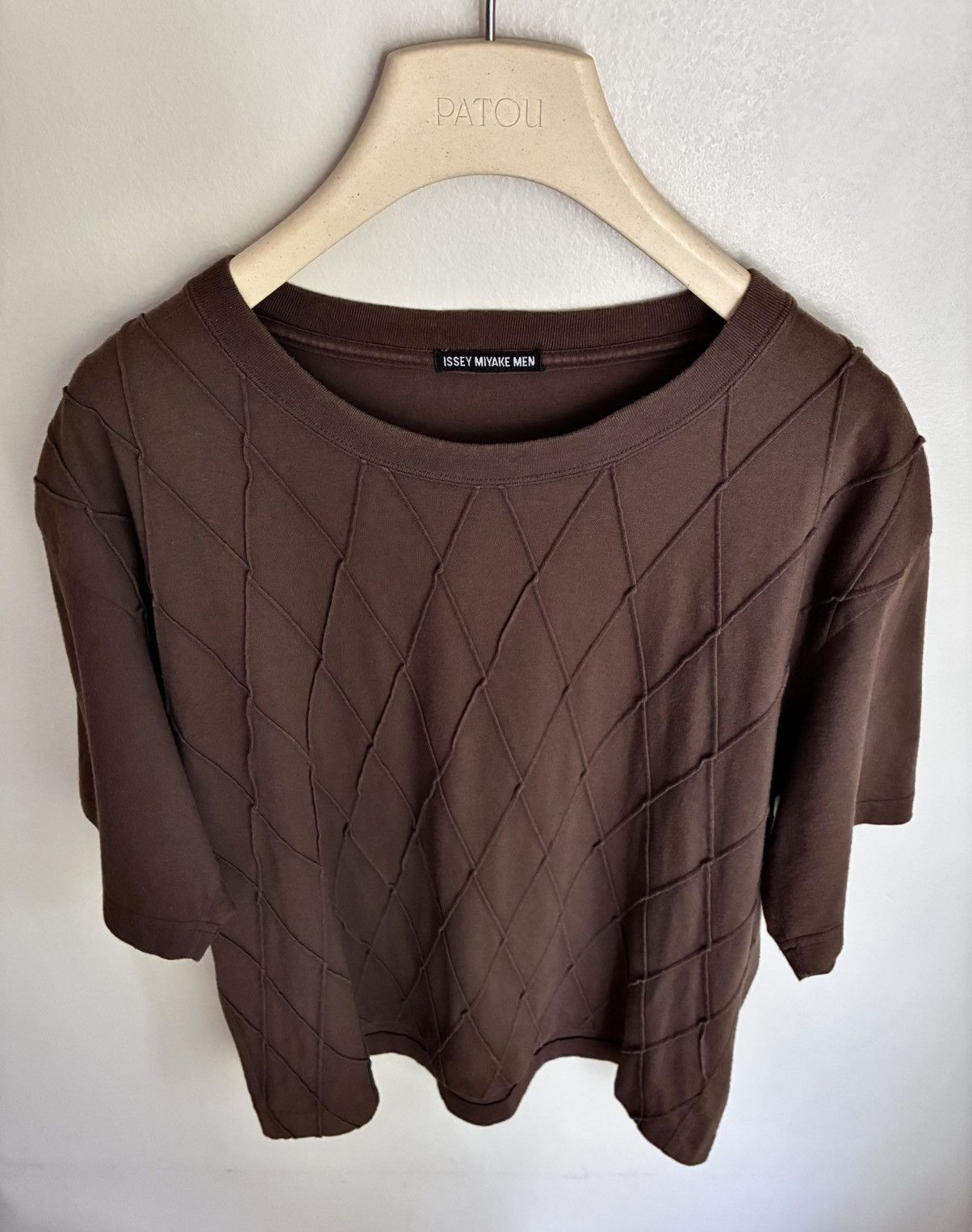Issey Miyake Issey Miyake Men SS02 Textured Diamond Knit Tee Size US M / EU 48-50 / 2 - 14 Thumbnail