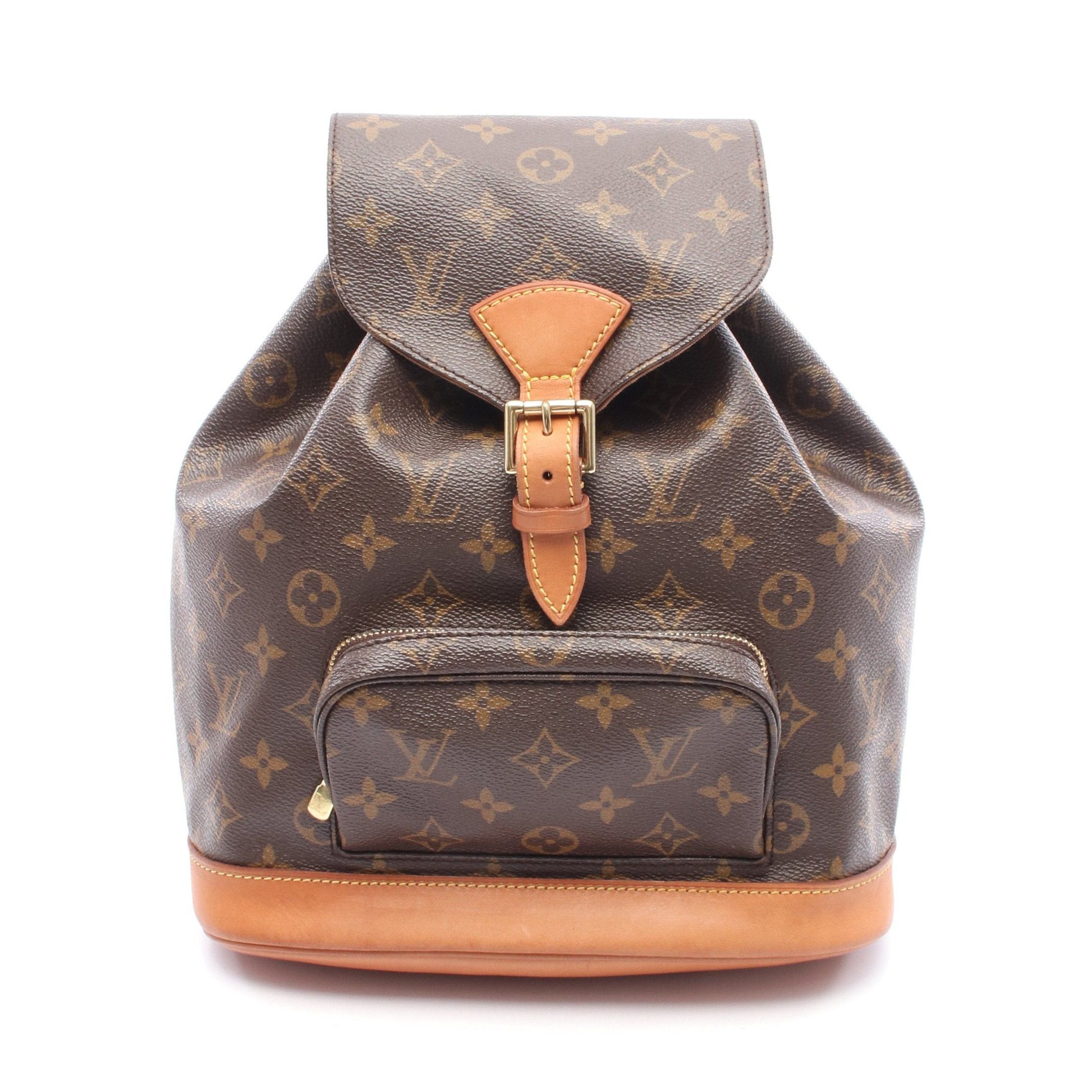 Louis Vuitton Louis Vuitton Montsouris Mm Monogram Backpack Rucksack Leather Brown Size ONE SIZE - 1 Thumbnail