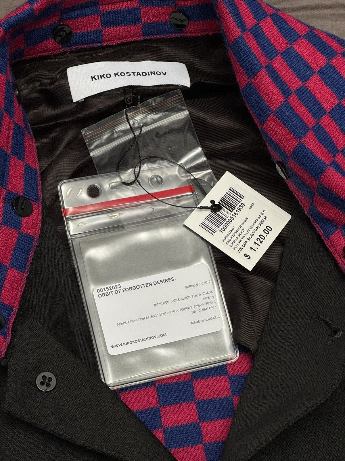 Kiko Kostadinov BNWT KIKO KOSTADINOV Black Sorelle Jacket Size 50