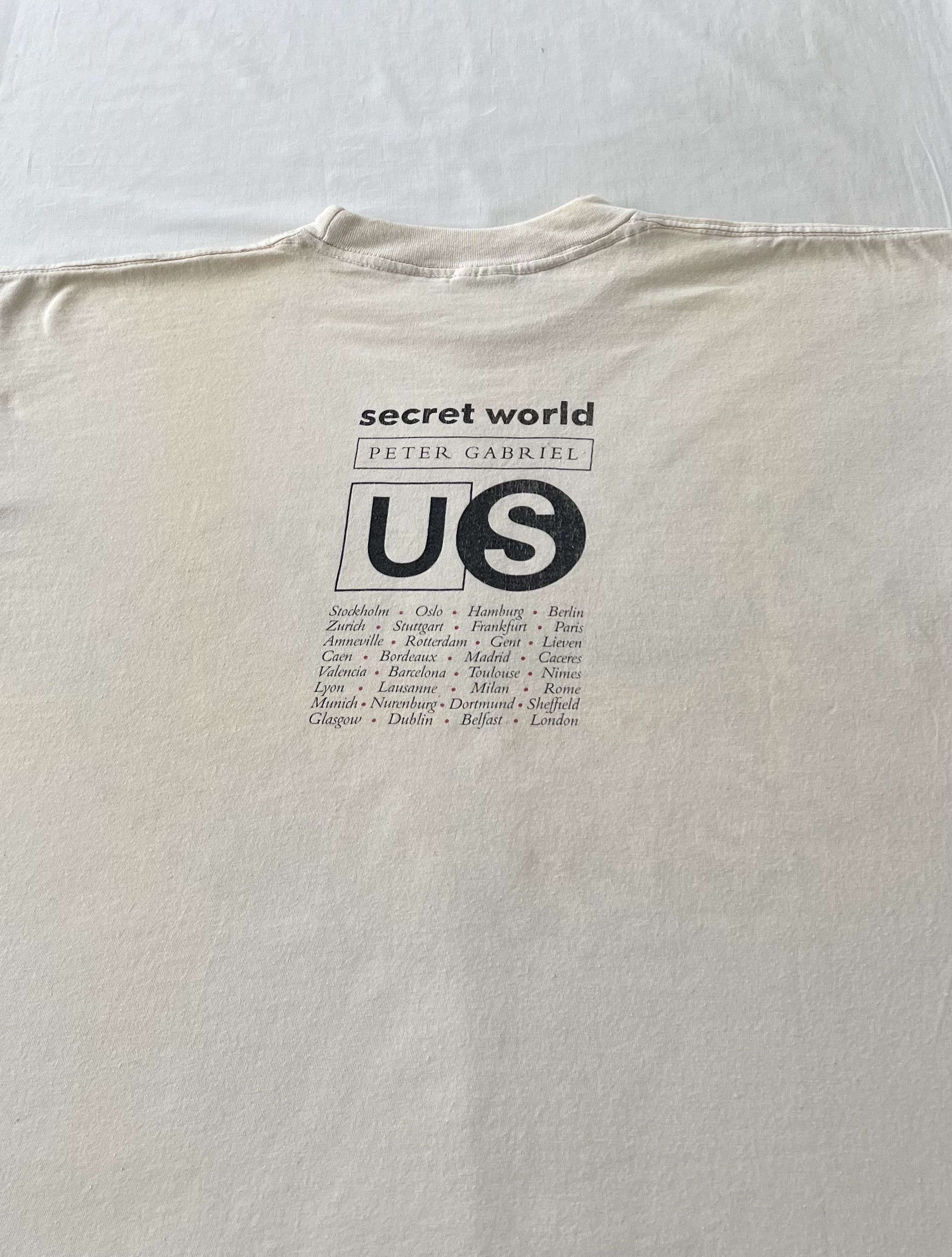 Band Tees Vintage 1992 Peter Gabriel Blood of Eden Art White T-shirt Size US XL / EU 56 / 4 - 18 Thumbnail