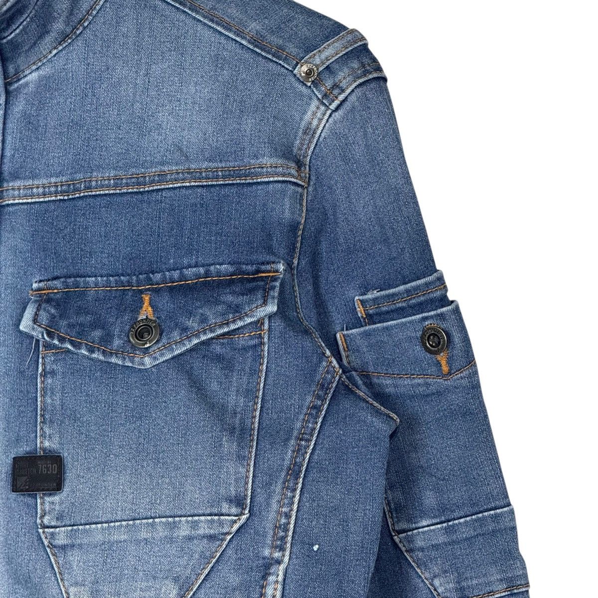 Japanese Brand 2Way Stretch Recycled From Jeans Jacket Size US S / EU 44-46 / 1 - 5 Thumbnail