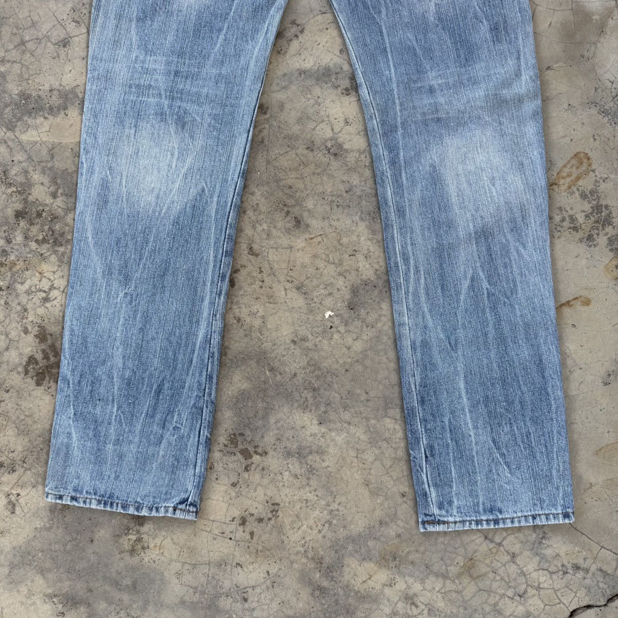 VINTAGE PINK LATTE DISTRESSED JEAN DENIM PANTS
