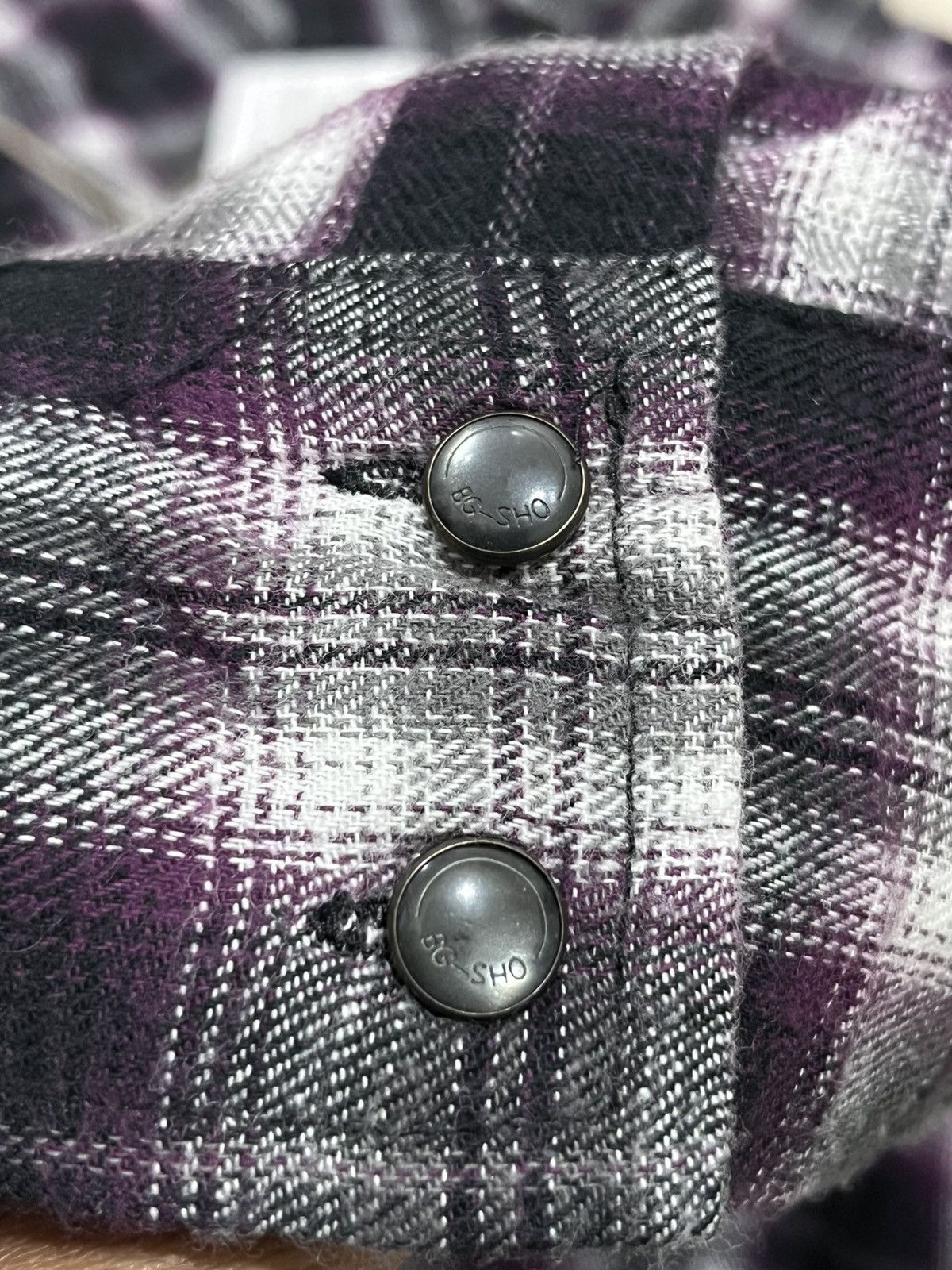 Japanese Brand 2000's Bernings Sho Plaid Shirt Size US L / EU 52-54 / 3 - 7 Thumbnail