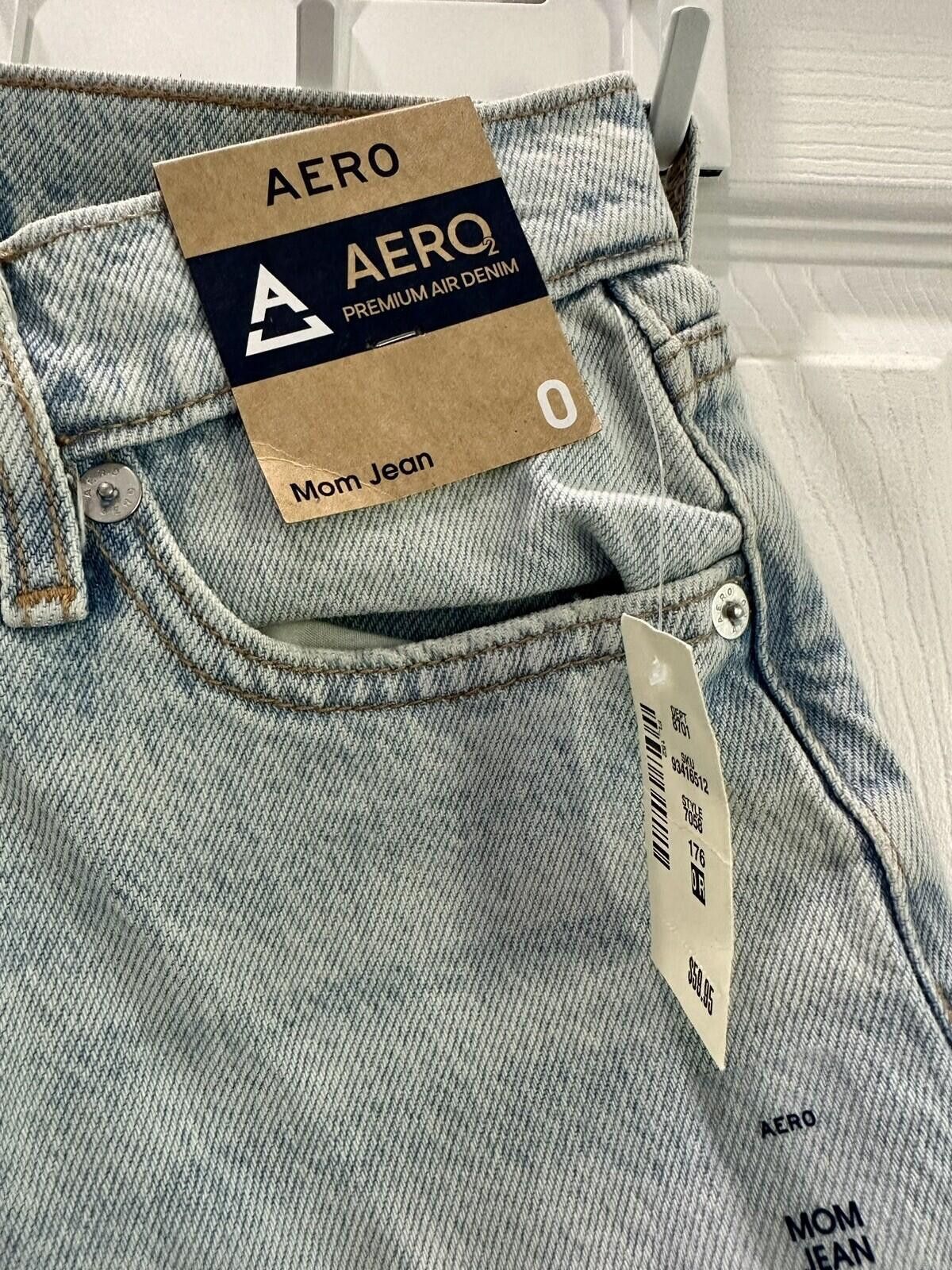 United Arrows NWT Aeropostale Women Size 0 Distressed High Rise 90s Ripped Size 25" / US 0 / IT 36 - 2 Thumbnail