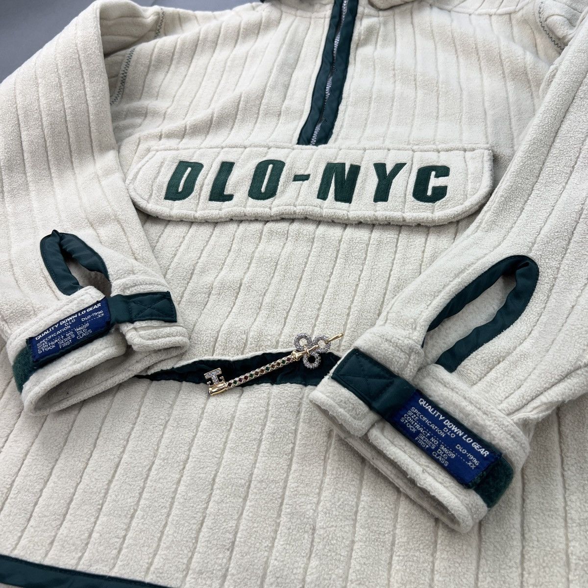 Vintage 90s DLO-NYC Quarter Zip Blanket Pullover Size US XL / EU 56 / 4 - 12 Thumbnail