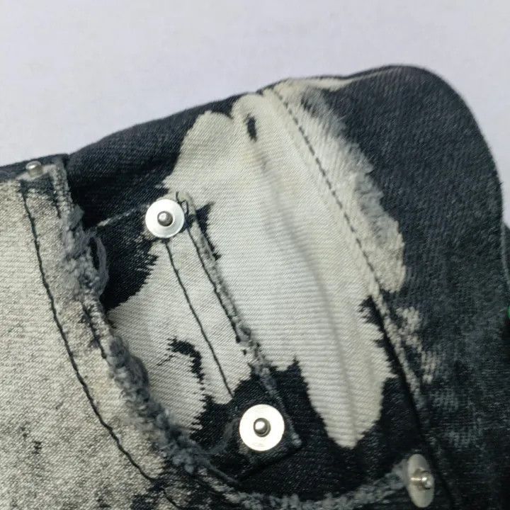 Saint Laurent Paris Yves Saint Laurent Distressed Tie-Dye Jeans-2507 Size US 31 - 4 Thumbnail