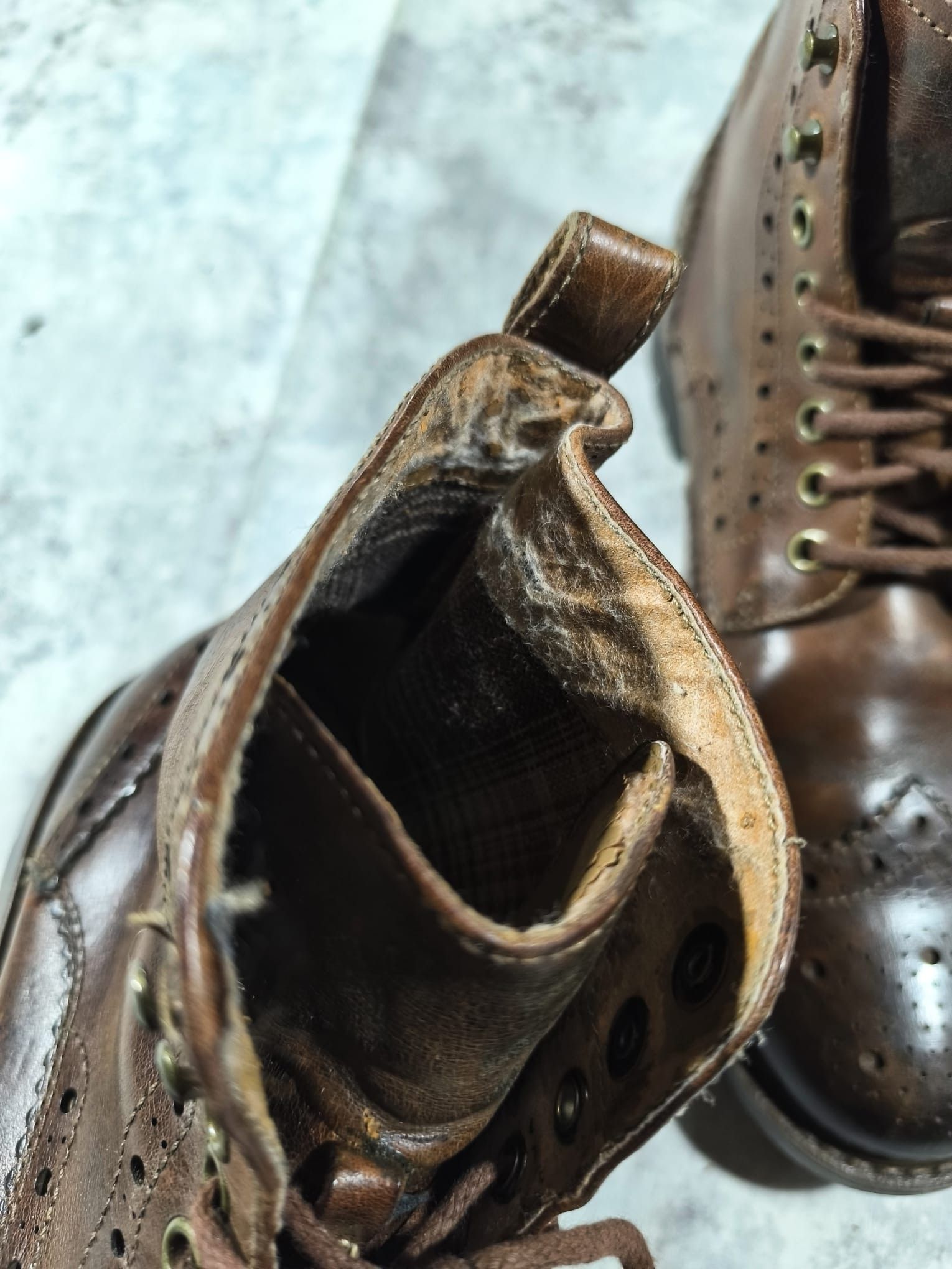 Vintage clarks patina leather boots vintage wingtip brogue western Size US 11.5 / EU 44-45 - 12 Thumbnail
