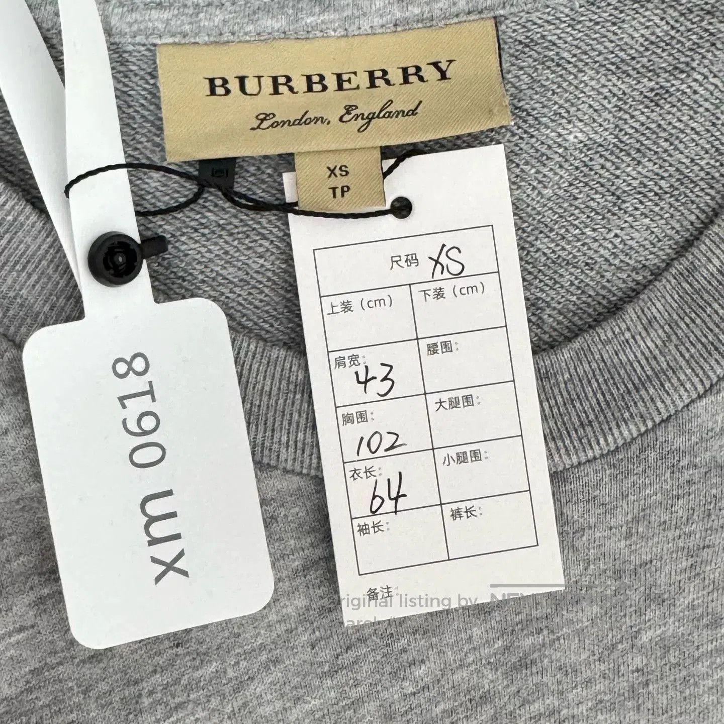 Burberry Burberry Gray Color Block Sweatshirt XS. Size US XS / EU 42 / 0 - 3 Thumbnail