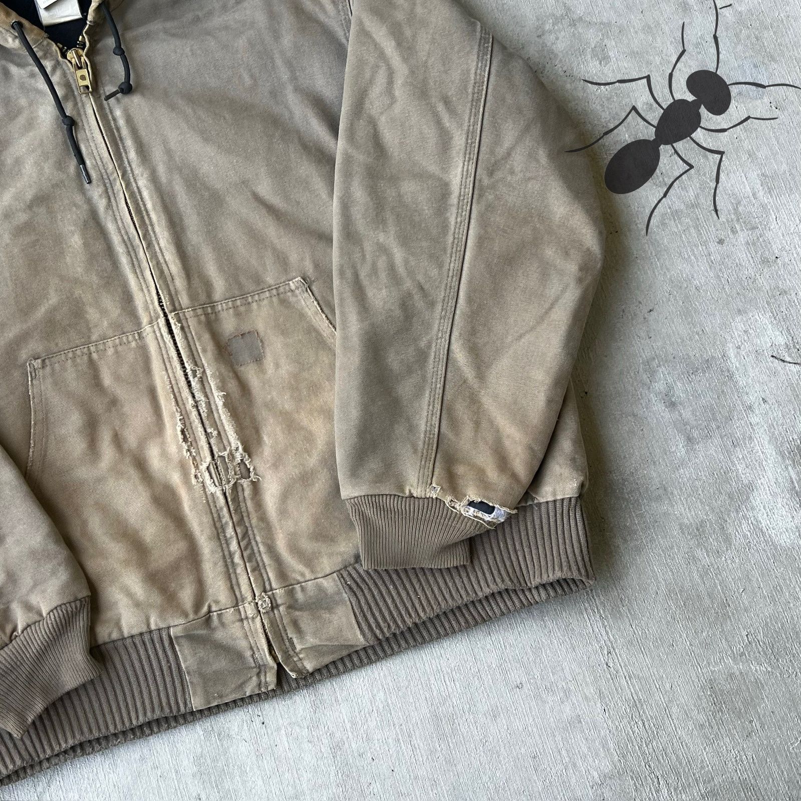 Carhartt × Vintage Carhartt J130 DES brown hooded work wear jacket Size US XL / EU 56 / 4 - 8 Thumbnail