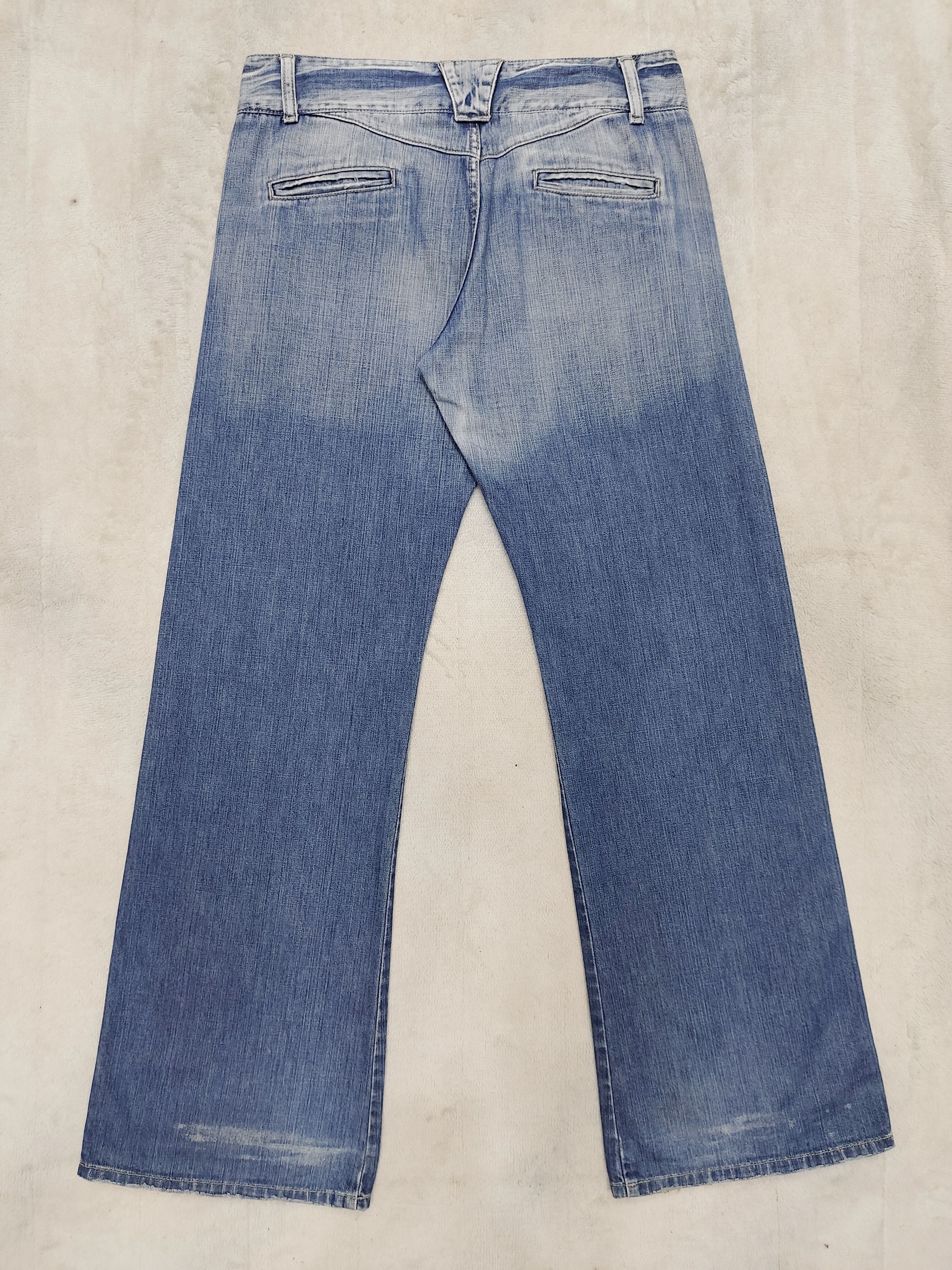 United Colors Of Benetton 90s United Colors of Benetton Y2K Straight Wash Jeans Size 34" / US 12 / IT 48 - 3 Thumbnail