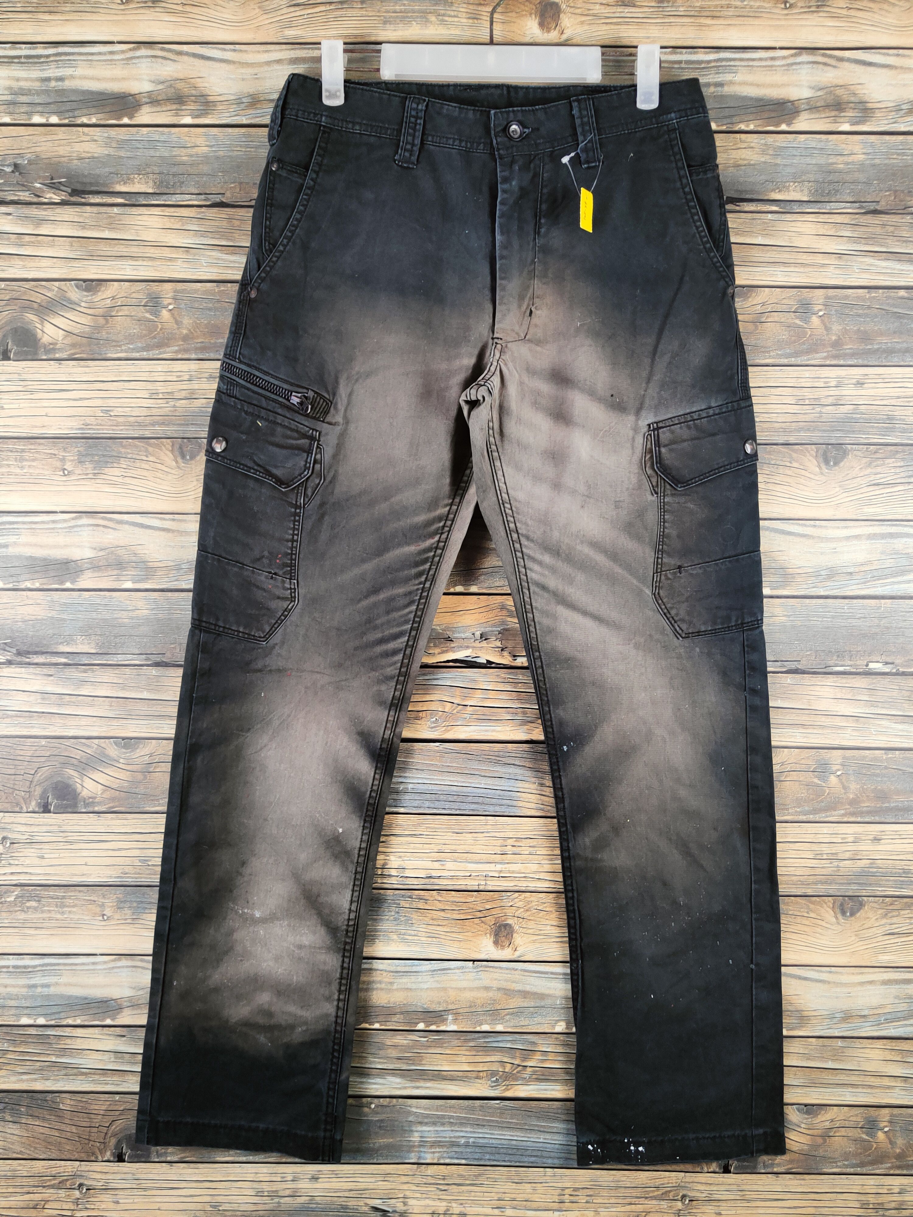 DL Evenriver Black Faded Multipocket Cargo Pants #46-361