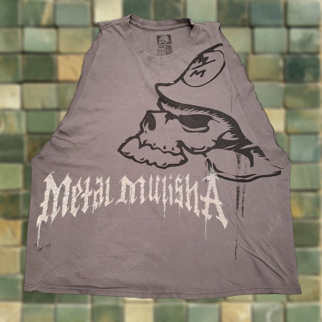 Metal Mulisha VINTAGE Metal Mulisha Shirt Mens L Gray 90s Y2K Distressed Skull Tee Grunge Cotton Crew Neck Short Sleeve Shirt Mens Size US L / EU 52-54 / 3 - 1 Thumbnail