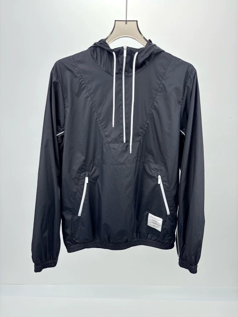 Thom Browne Thom Browne Half-Zip Nylon Hooded Jacket - dmc Size US M / EU 48-50 / 2 - 1 Thumbnail