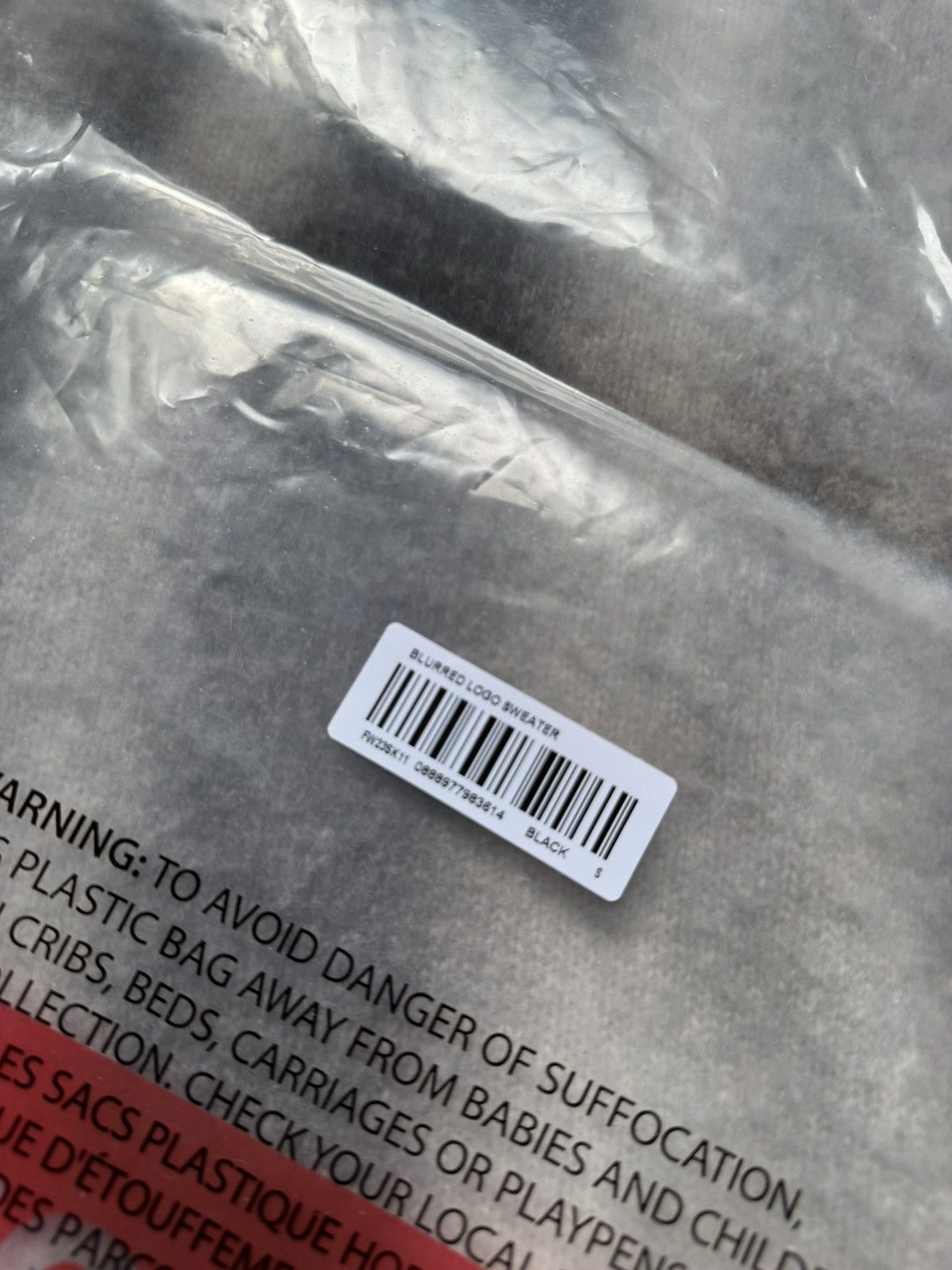 Supreme supreme blurred logo sweater black FW23 Size US S / EU 44-46 / 1 - 16 Thumbnail