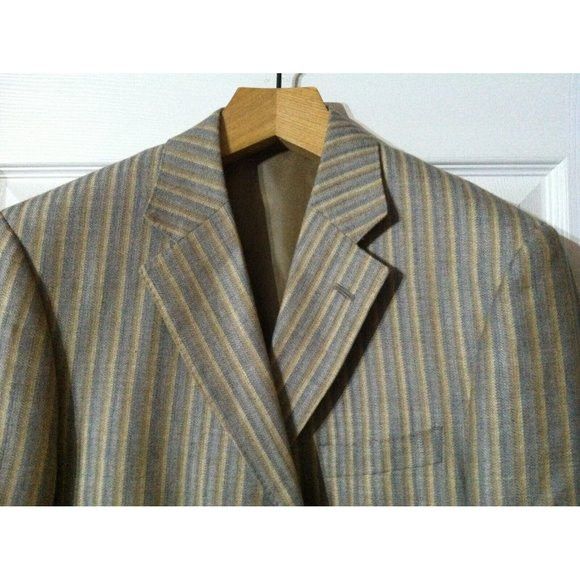 Other IBIZA MEN'S MULTICOLOR 52%LINEN 48%WOOL SPORT BLAZER 40R Size 40R - 4 Thumbnail