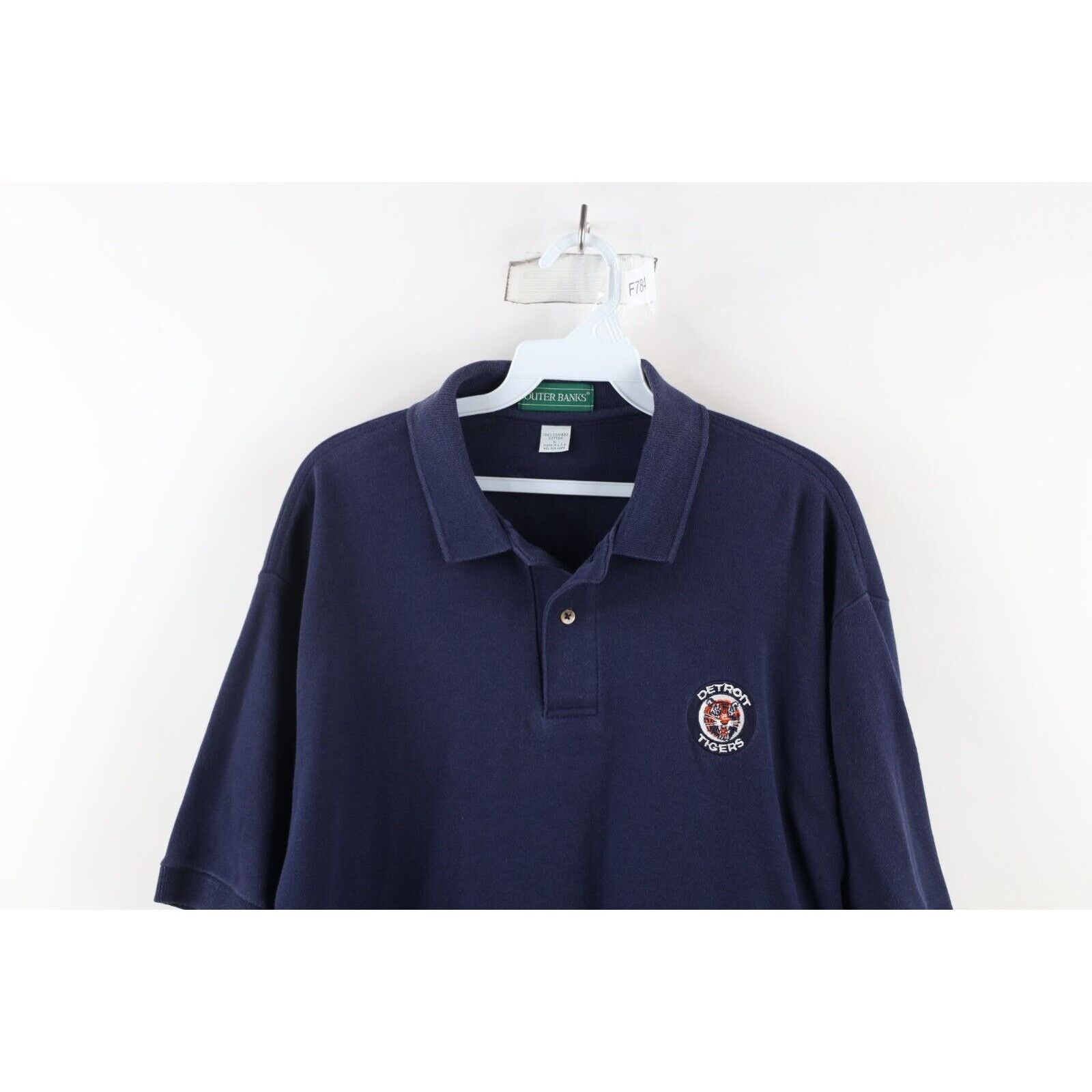 Vintage Vintage 90s Faded Spell Out Detroit Tigers Baseball Polo Size US L / EU 52-54 / 3 - 2 Thumbnail