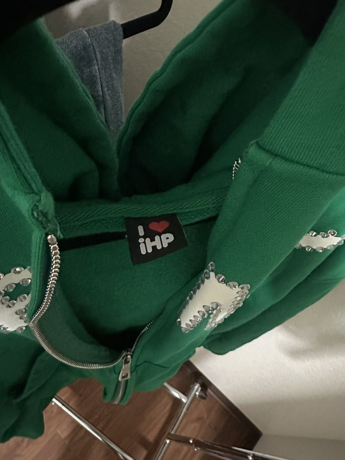 Other I’m happy promise (IHP) green rhinestone army jacket Size US M / EU 48-50 / 2 - 3 Thumbnail