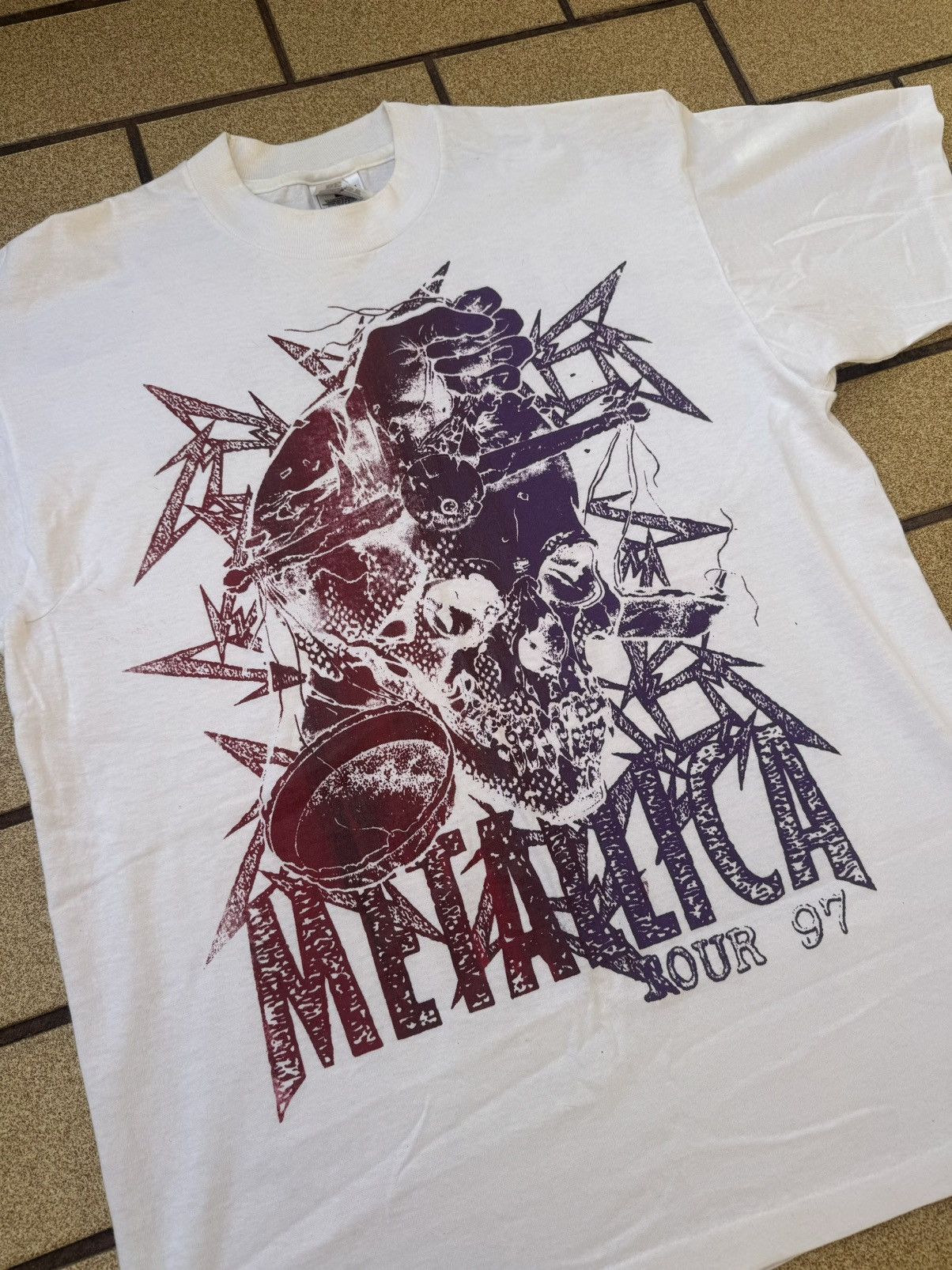 Metallica 1997 Metallica X Pushead grail Heavy Metal Art tee 90s rare Size US L / EU 52-54 / 3 - 6 Thumbnail