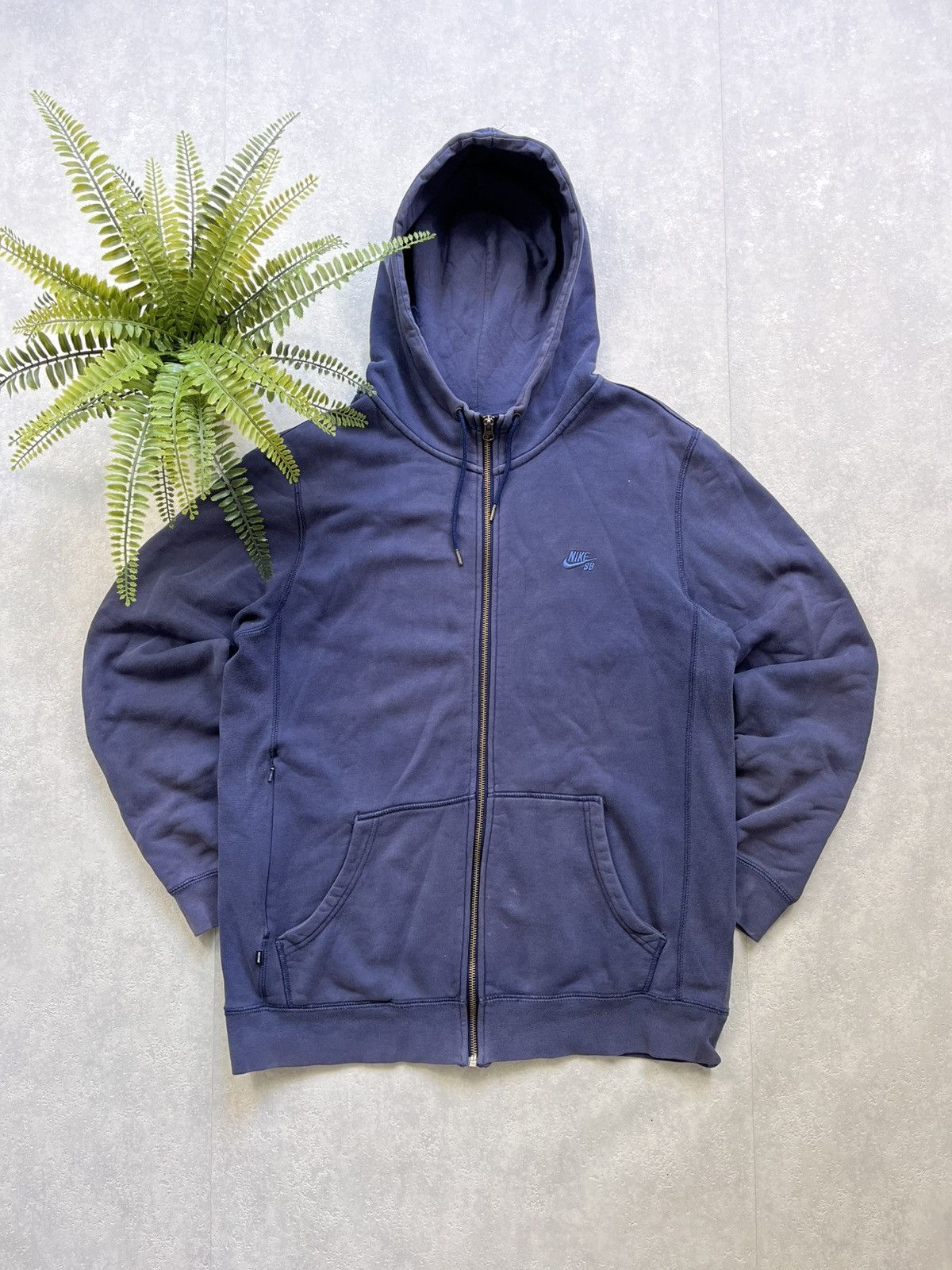 Nike × Vintage 00s Nike SB Vintage Y2K Oversized Retro Zip Hoodie Size US M / EU 48-50 / 2 - 1 Thumbnail