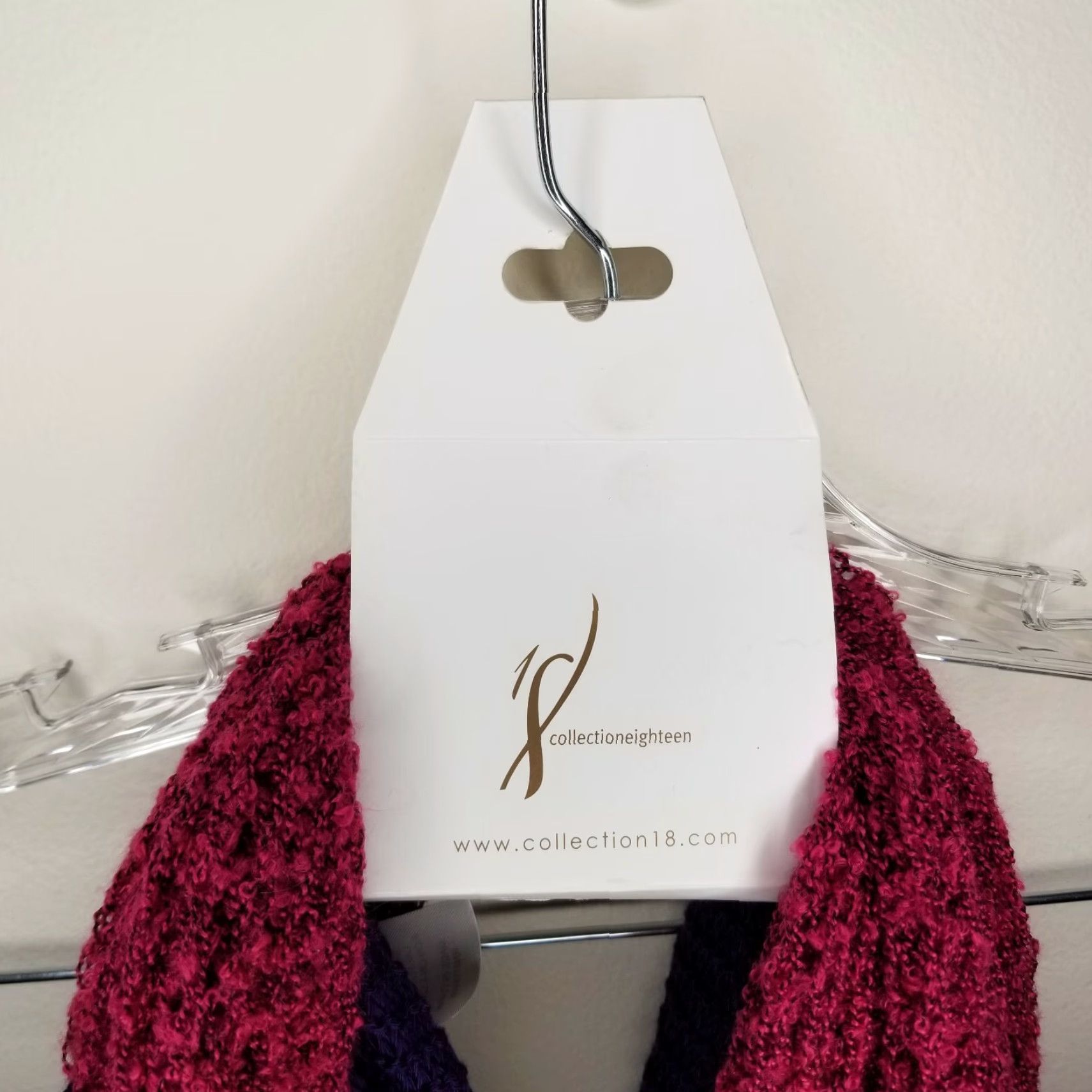 Vintage Collection 18 Scarf Womens One Size Pink Infinity Scarf Size ONE SIZE - 5 Thumbnail
