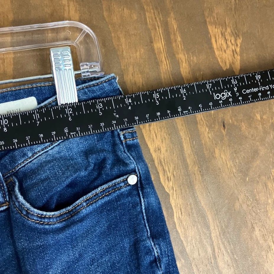 Vintage Pilcro Womens Jeans Blue Denim Stet Low Rise Skinny Petite Stretch 26P Jeans Womens Petite Stretch Denim Blue 26P Size 26" / US 2 / IT 38 - 7 Thumbnail