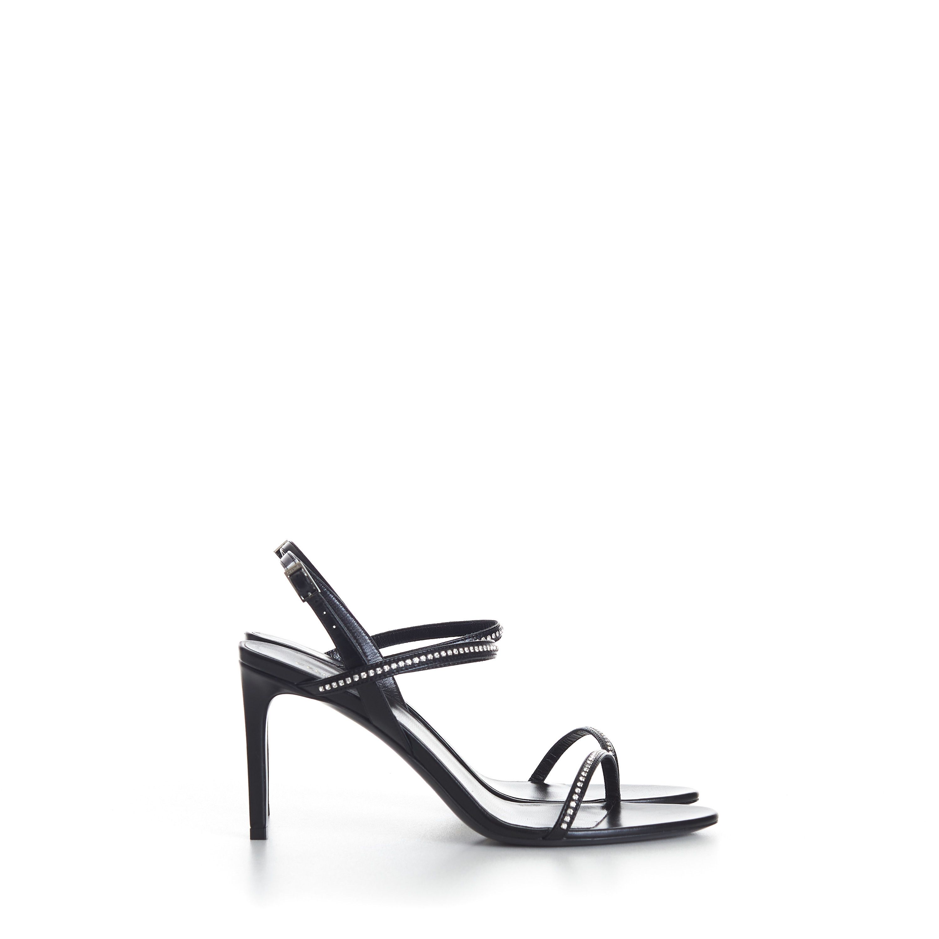 Celine Black Soir Strap Sandal - Strass Embellished Straps Size US 7 / IT 37 - 2 Thumbnail