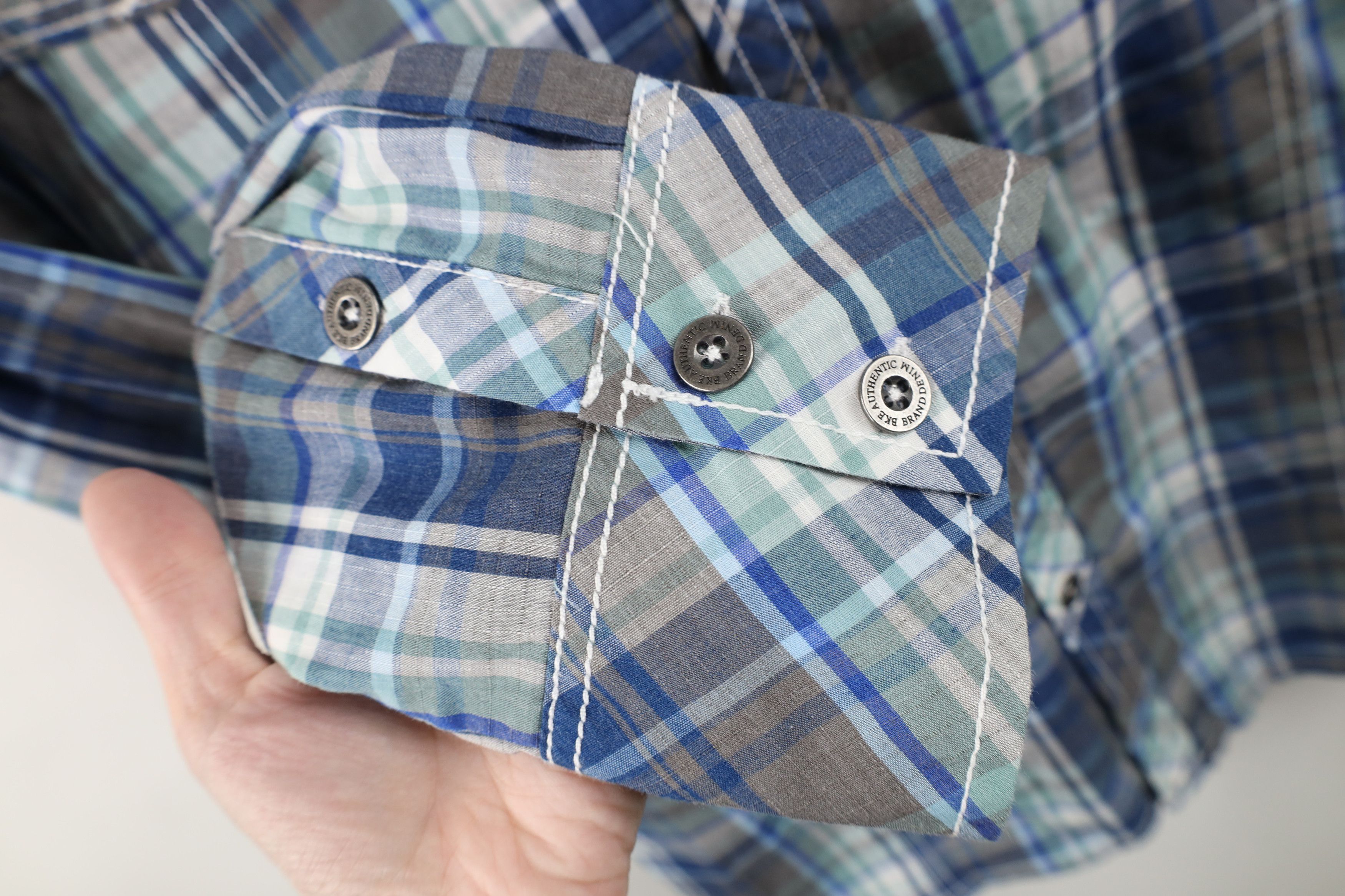Vintage Buckle BKE Fit Thick Stitch Collared Button Shirt Plaid Size US XL / EU 56 / 4 - 4 Thumbnail