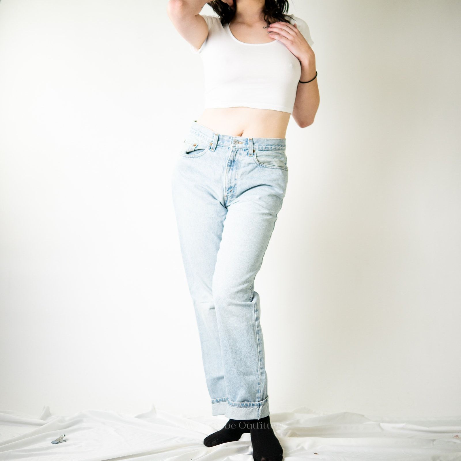 Levi's True Vintage 90s Levi 550s Distressed Stonewash Denim Jeans Size 32" / US 10 / IT 46 - 5 Thumbnail