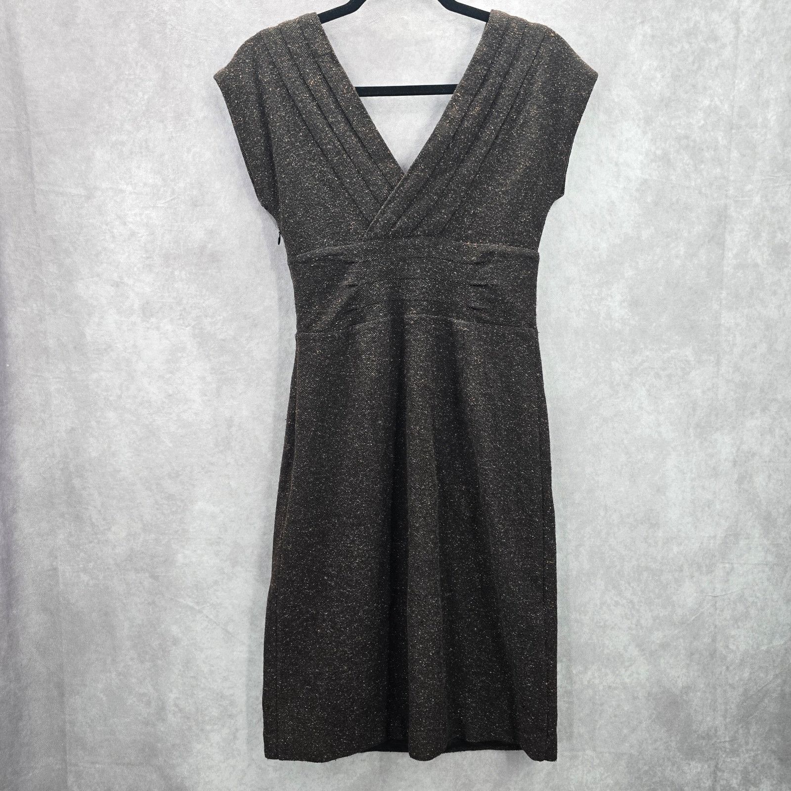 Banana Republic Banana Republic Brown Speckle Wool Silk Dress 4 Small Size S / US 4 / IT 40 - 2 Thumbnail