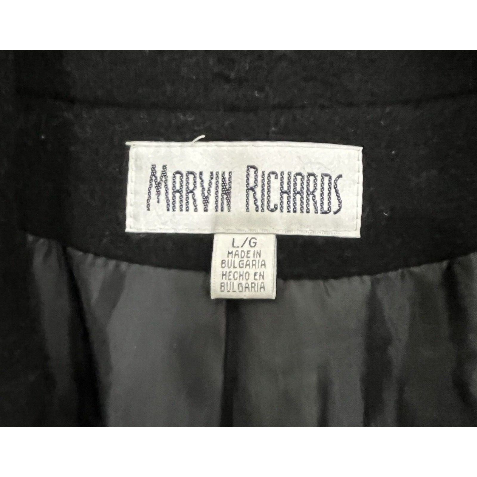Other Vintage Marvin Richards BLACK Peacoat - Women's Size Large Size L / US 10 / IT 46 - 5 Thumbnail