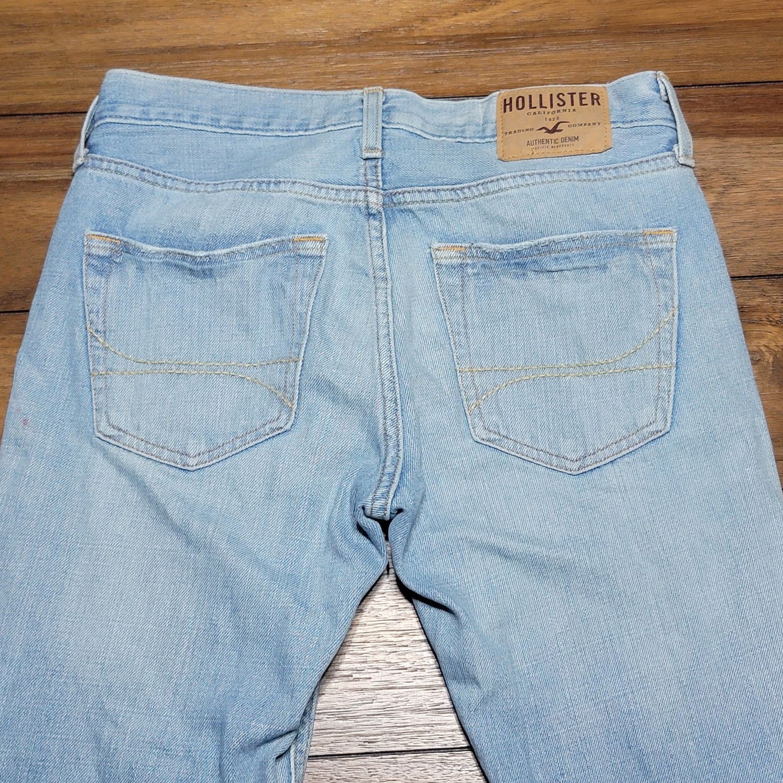 Hollister Hollister Straight Denim Jeans w/ Button Fly -Size W29 X L32 Size 30" / US 8 / IT 44 - 5 Thumbnail