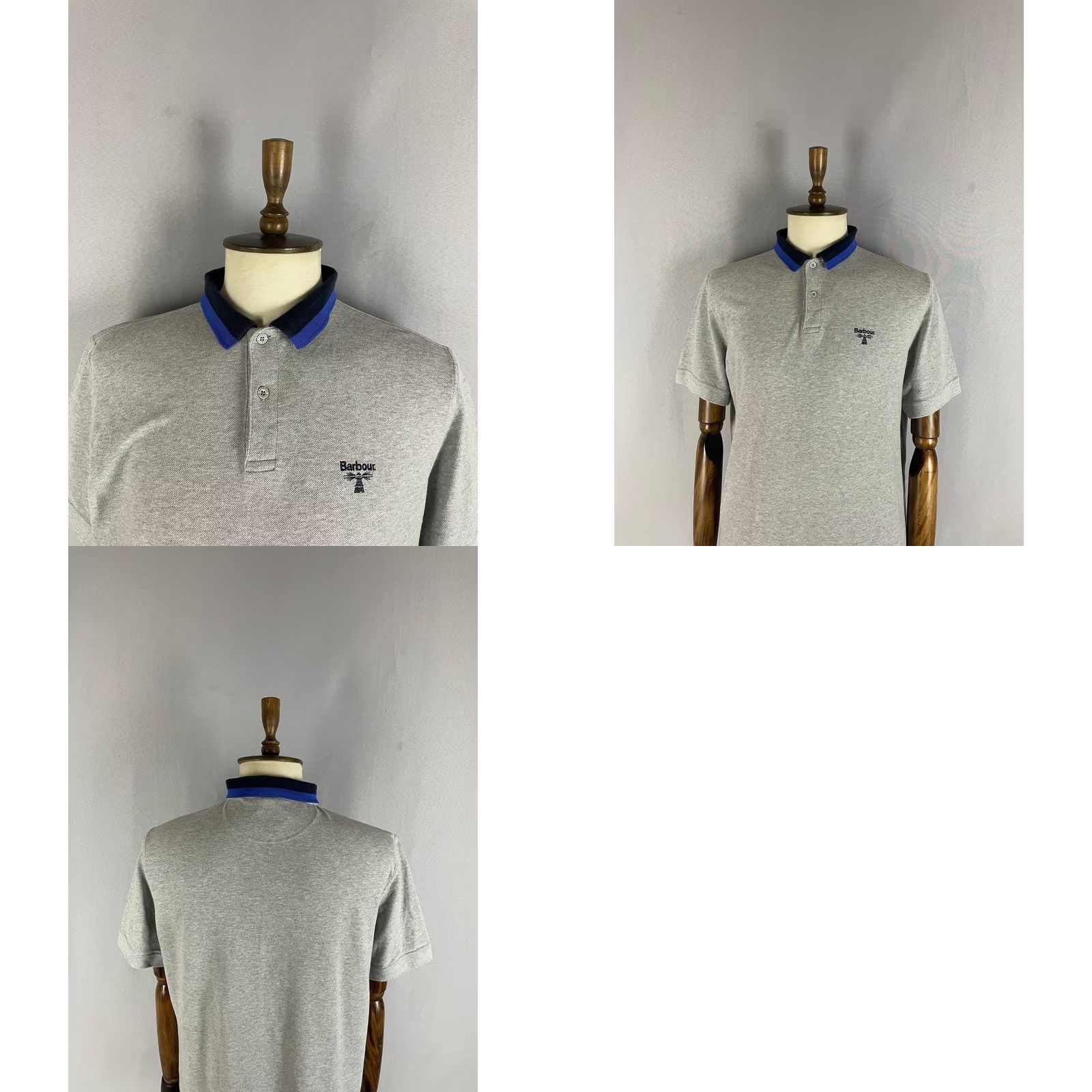 Barbour Barbour Beacon EST 1894 Mens Polo Shirt Golf Short Sleeve 2XL Gray Regular Fit Size US XXL / EU 58 / 5 - 8 Thumbnail