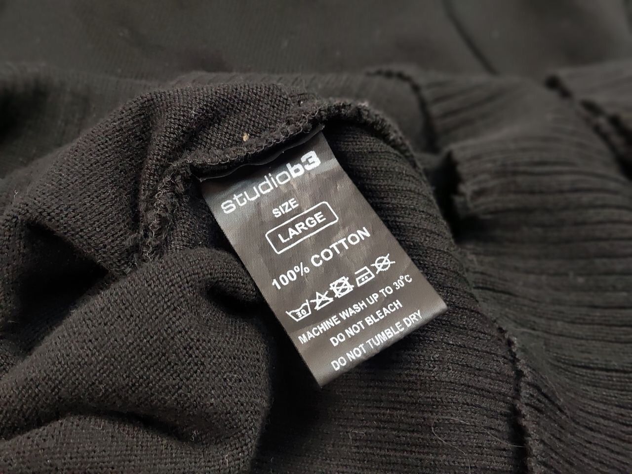 Japanese Brand Studio B3 Design Avant Garde Black Asymmetric Light Sweater Size L / US 10 / IT 46 - 17 Thumbnail