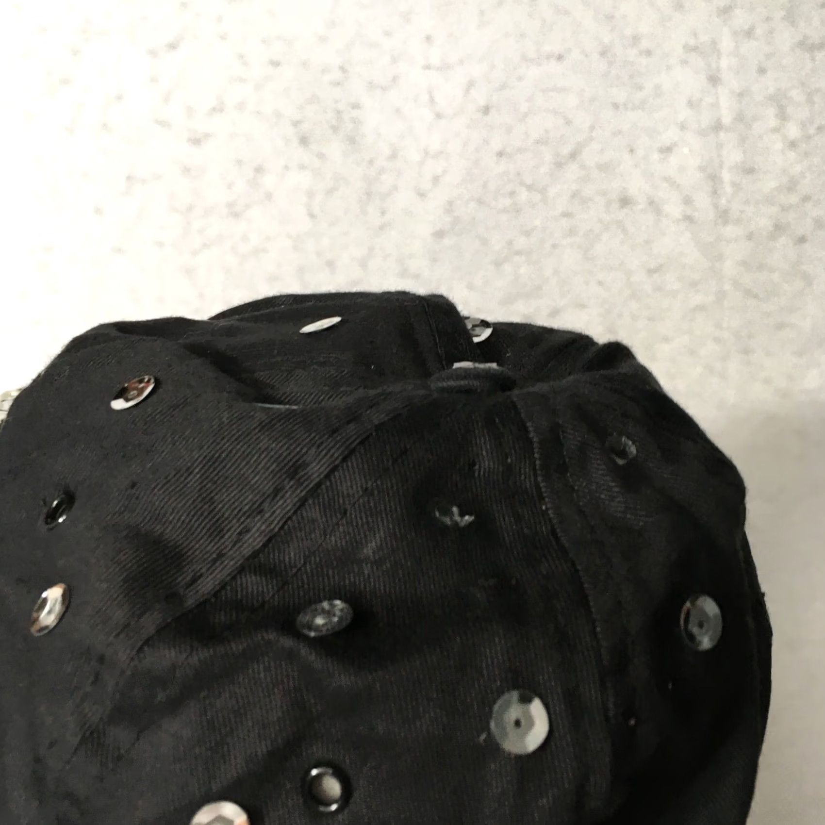 Vintage arlin LINDSAY spell out Cap One Size black stretch Sequins Size ONE SIZE - 7 Thumbnail