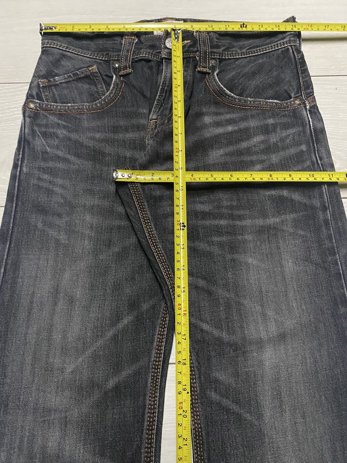 Edwin Japanese Edwin Xv Black Denim Buckle Back Loose Jeans Size US 30 / EU 46 - 15 Thumbnail