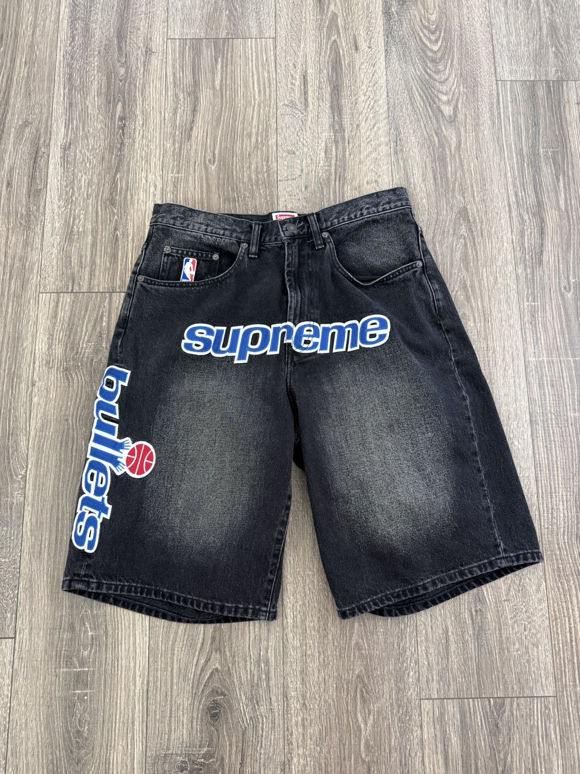 Supreme Supreme Black Leather Baggy shorts | Grailed
