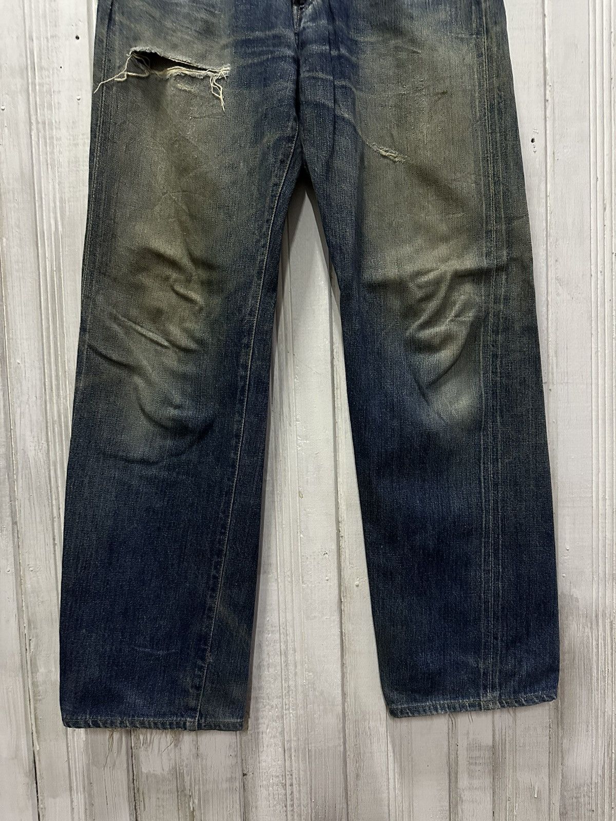 Vintage Vintage BOBSON Jeans Selvedge Mudwash Distressed Denim Pants Size US 30 / EU 46 - 6 Thumbnail