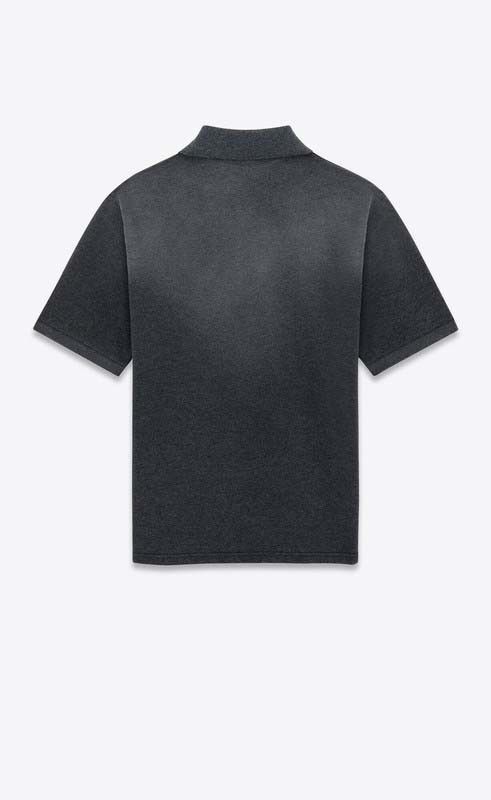 Saint Laurent Paris o1s1wg110625 751102 Cassandre Polo Shirt Cotton Piqué Size US M / EU 48-50 / 2 - 2 Thumbnail