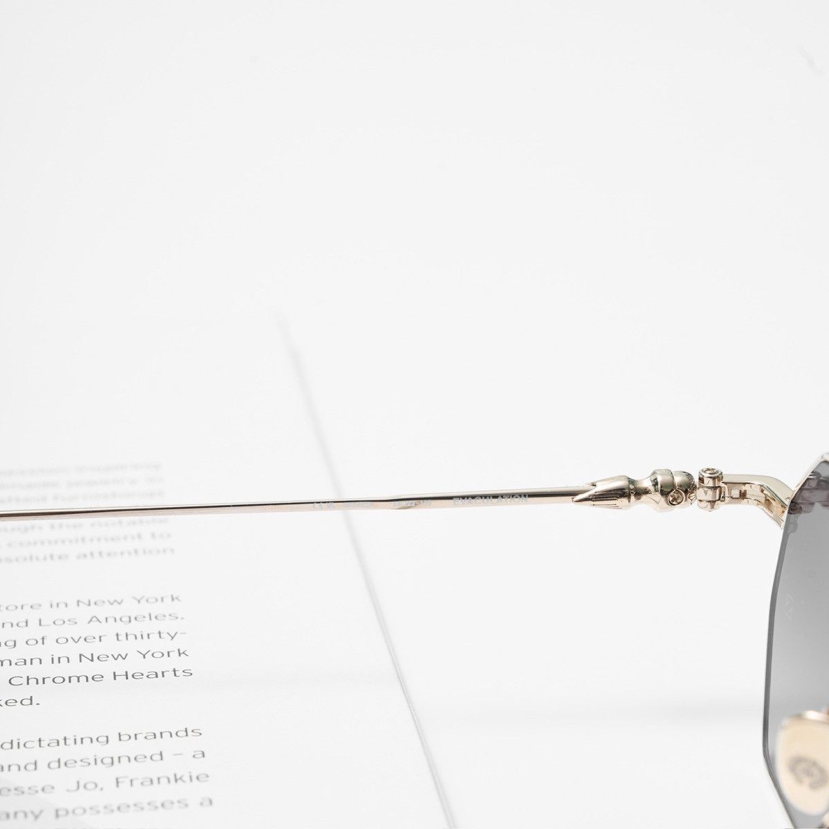 Chrome Hearts CHROME HEARTS EVACULATION MATTE BLACK/GOLD PLATED SUNGLASSES Size ONE SIZE - 5 Thumbnail