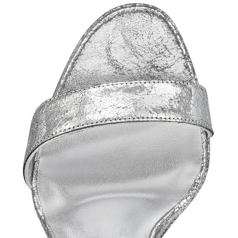 Christian Louboutin os11x0526 Loubi Queen Alta 150mm Sandals in Silver Size US 7 / IT 37 - 4 Thumbnail