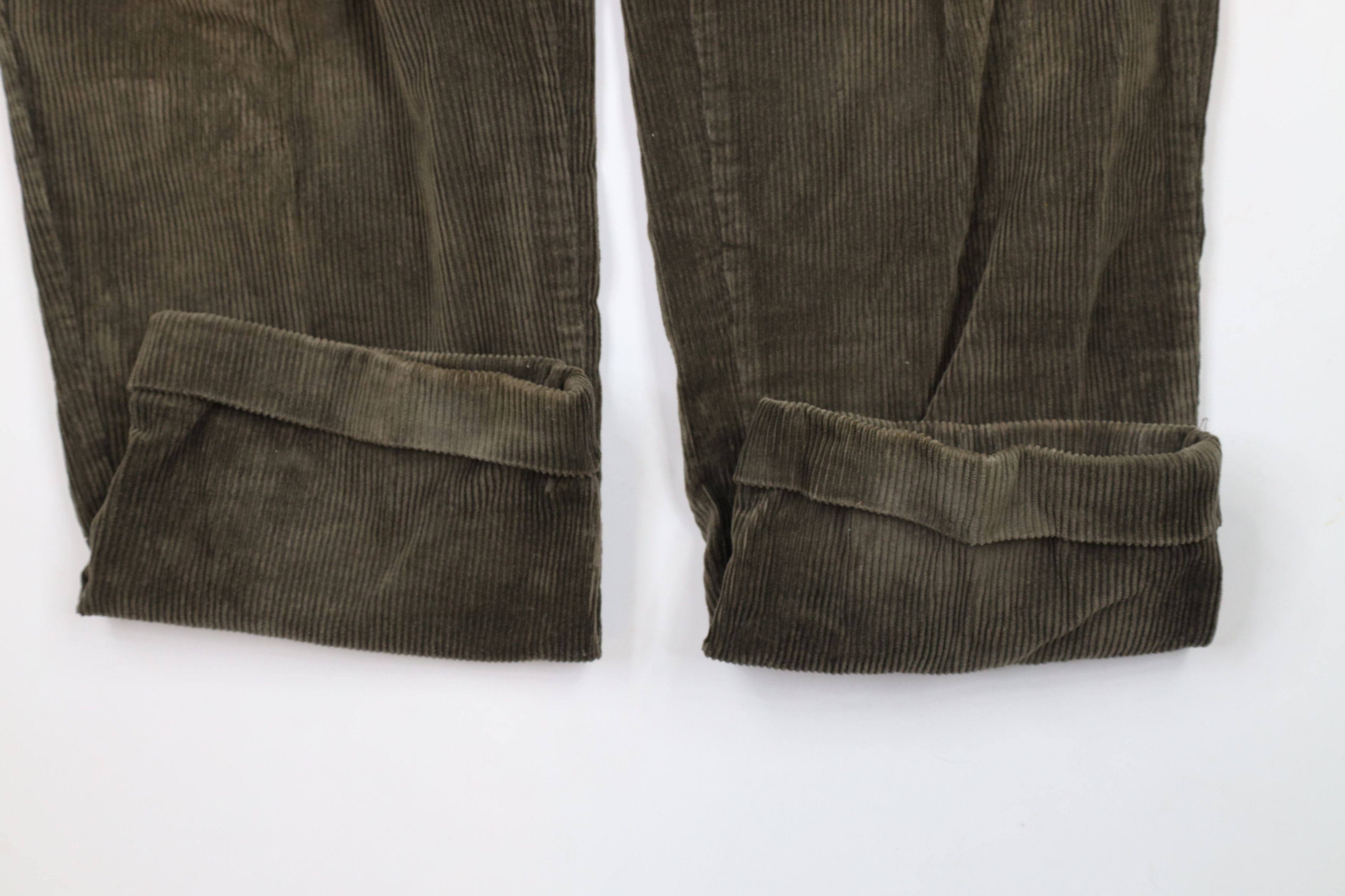 Vintage Vintage 90s Streetwear Pleated Cuffed Corduroy Chino Pants Size US 30 / EU 46 - 5 Thumbnail