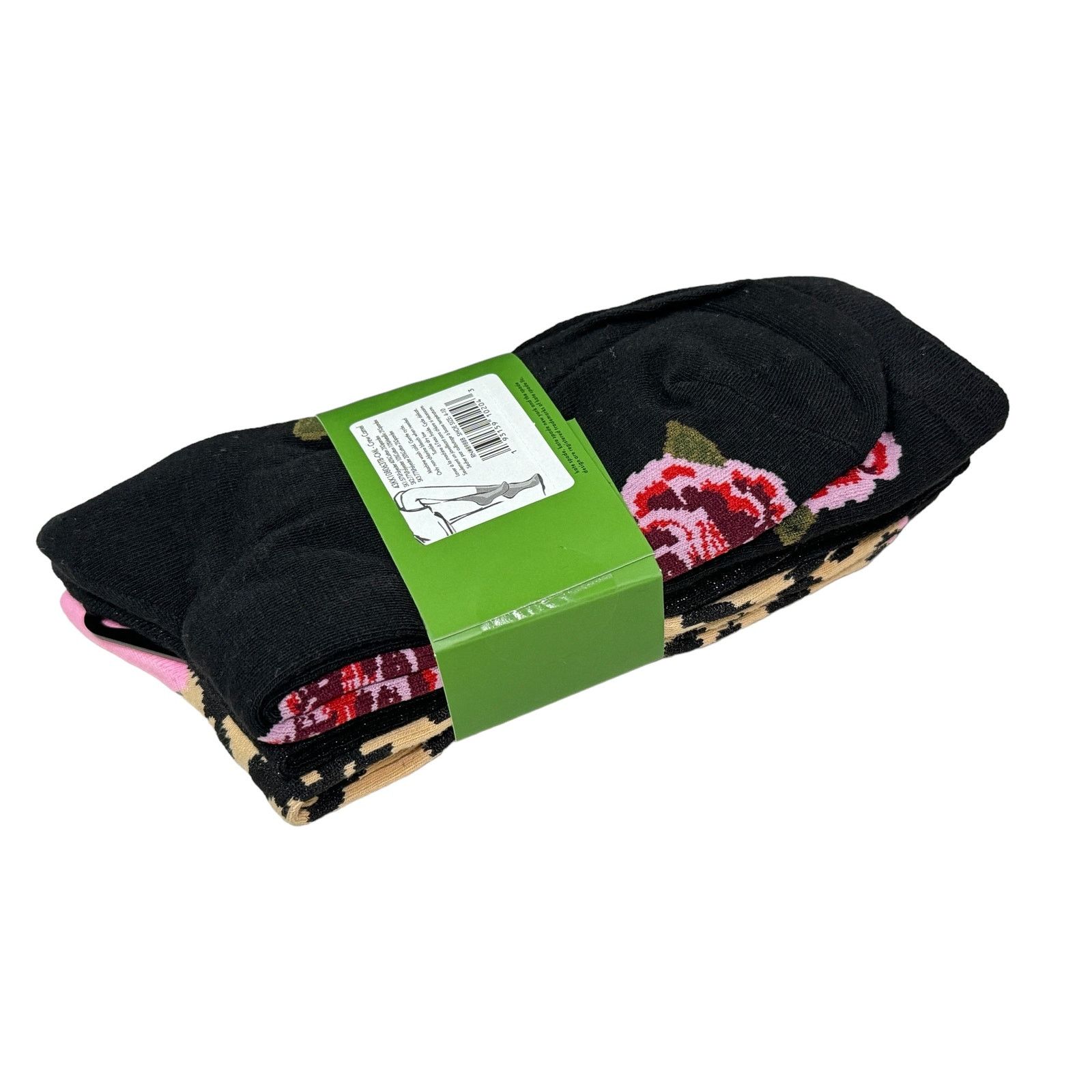 Kate Spade Kate Spade New York 3-Pack Boxed Rose Leopard Crew Socks Size ONE SIZE - 3 Thumbnail