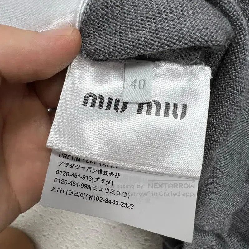 Miu Miu Miu Miu Gray Wool Sleeveless Cardigan . Size XXS / US 00 / IT 34 - 5 Thumbnail