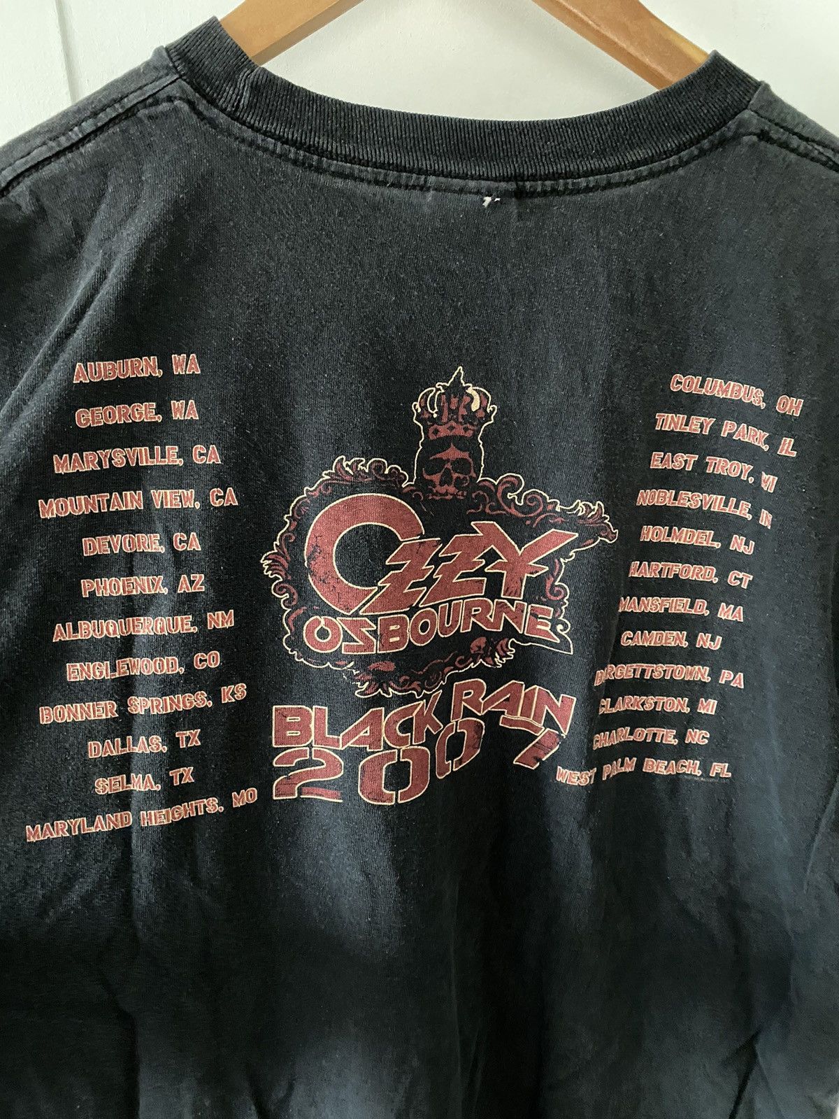 Vintage OZZY OZBORNE BLACK RAIN TOUR TEE Size US XL / EU 56 / 4 - 4 Thumbnail