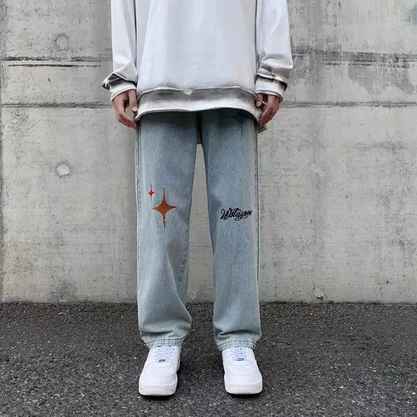 Japanese Brand VIBE Street hiphop washed heavy craft embroidered jeans Size US 32 / EU 48 - 5 Thumbnail