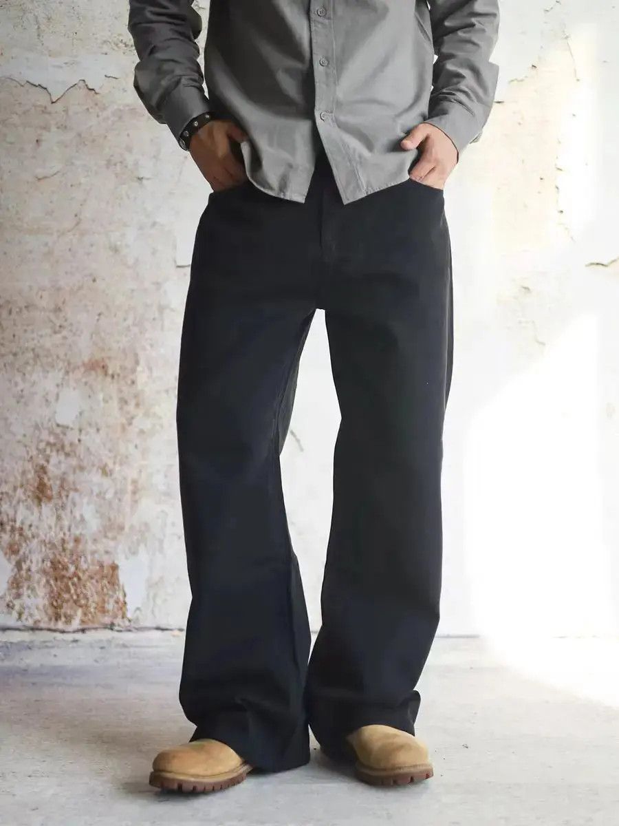 Japanese Brand Heavyweight American vintage hard black wash jeans Size US 30 / EU 46 - 1 Thumbnail