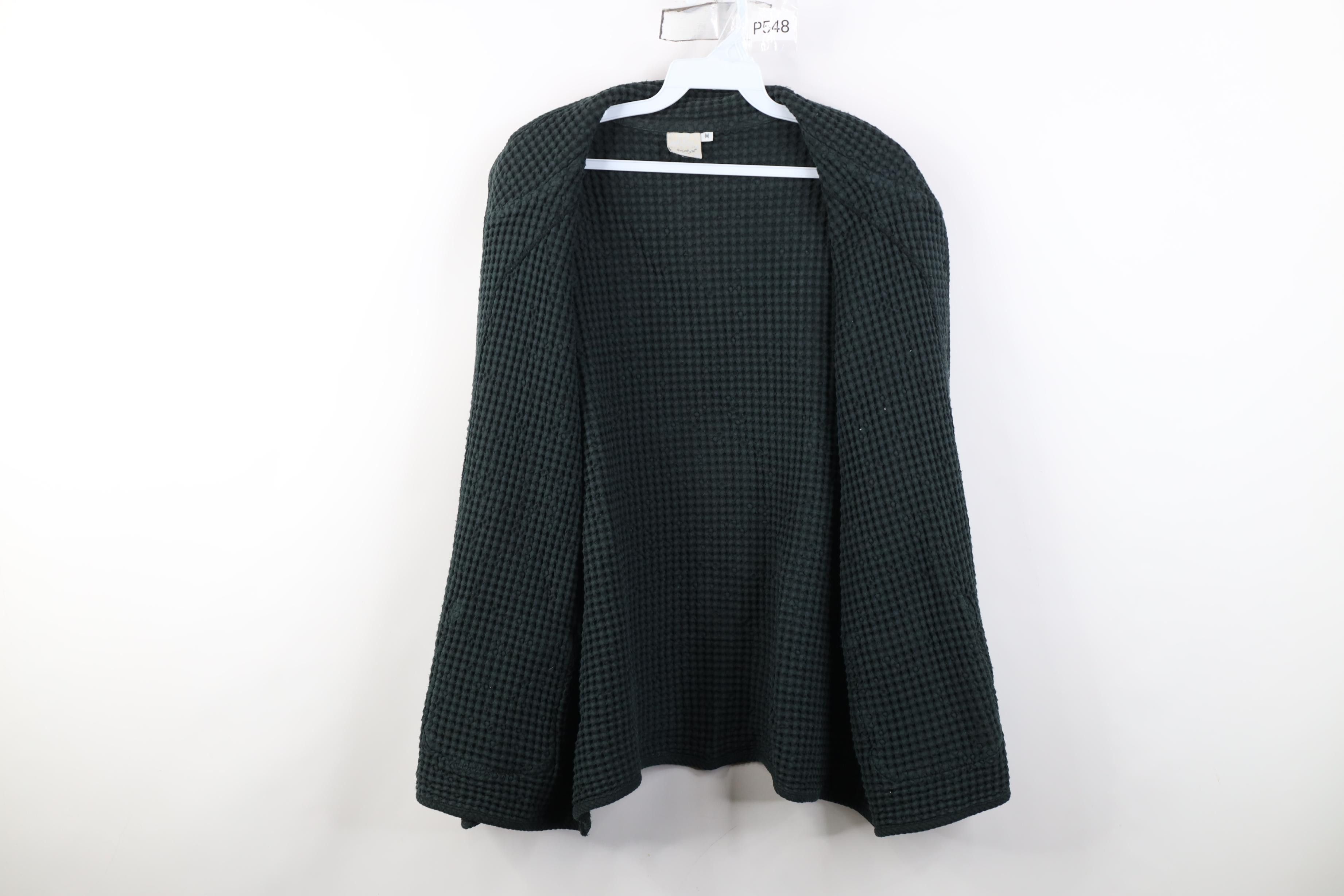 Vintage Vintage 90s Lagenlook Ribbed Knit Cardigan Sweater Green USA Size M / US 6-8 / IT 42-44 - 10 Thumbnail